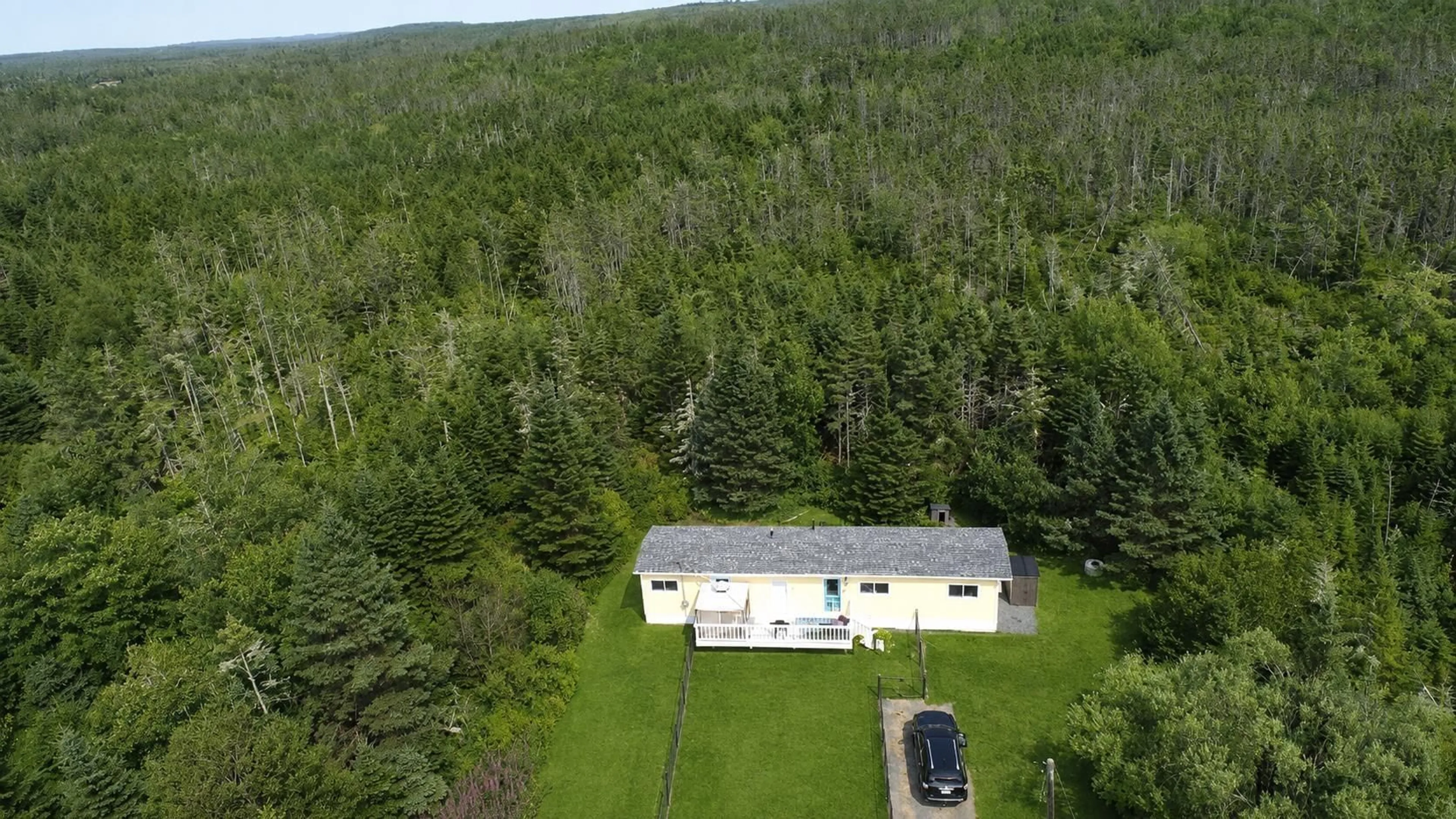 A pic from outside/outdoor area/front of a property/back of a property/a pic from drone, forest/trees view for 825 East Jeddore Rd, East Jeddore Nova Scotia B0J 2L0