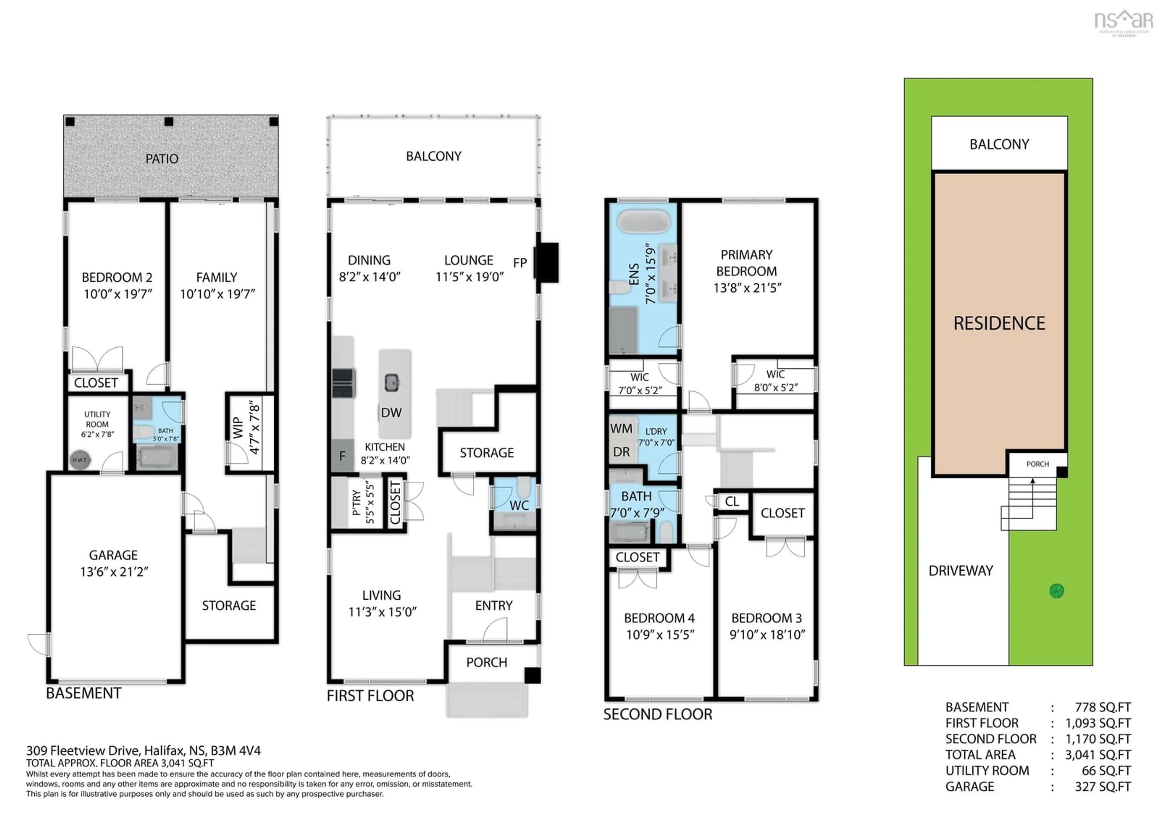 Floor plan for 309 Fleetview Dr, Halifax Nova Scotia B3M 0L9
