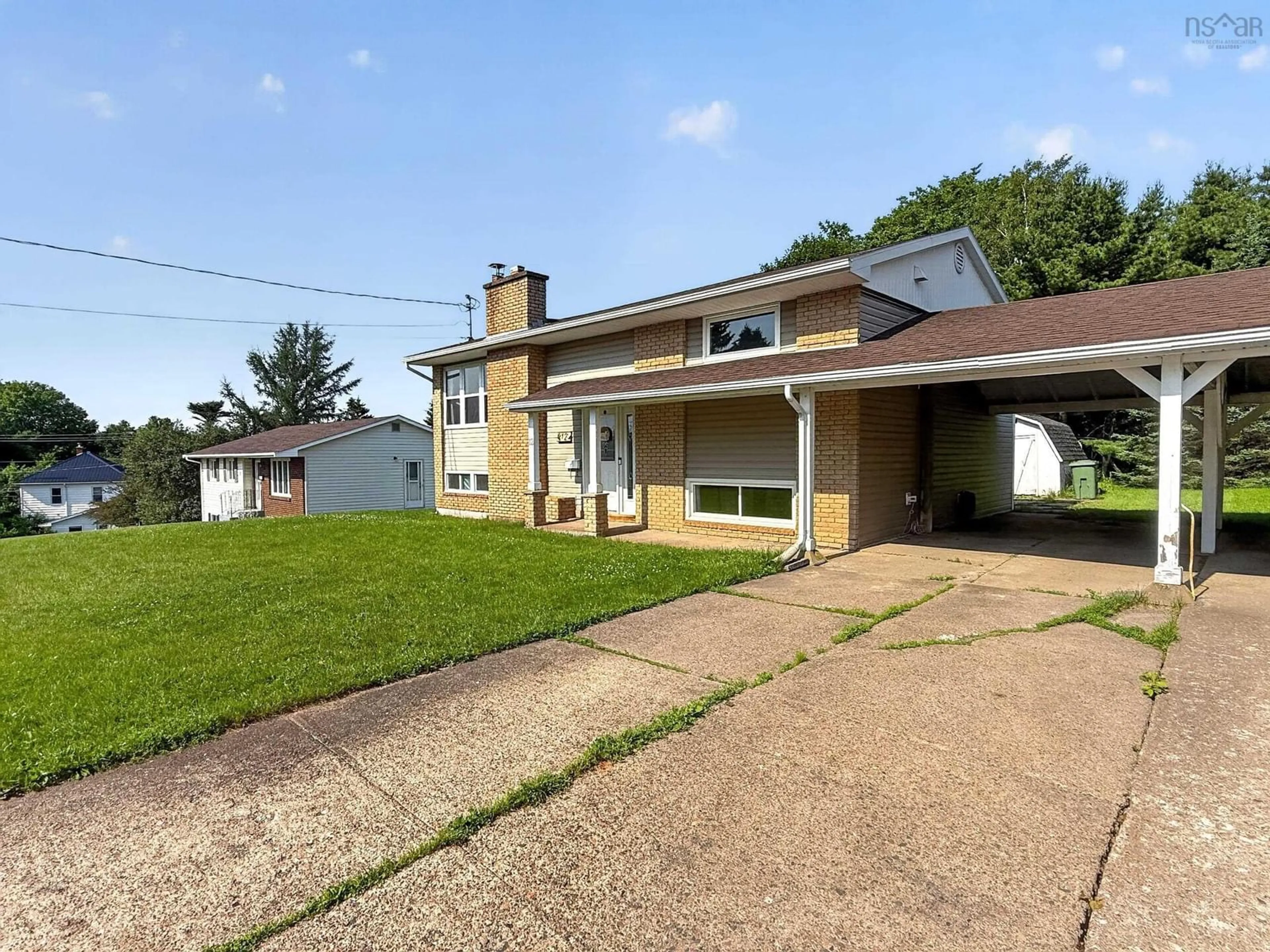 A pic from outside/outdoor area/front of a property/back of a property/a pic from drone, street for 12 Birch St, Salmon River Nova Scotia B2N 4X1