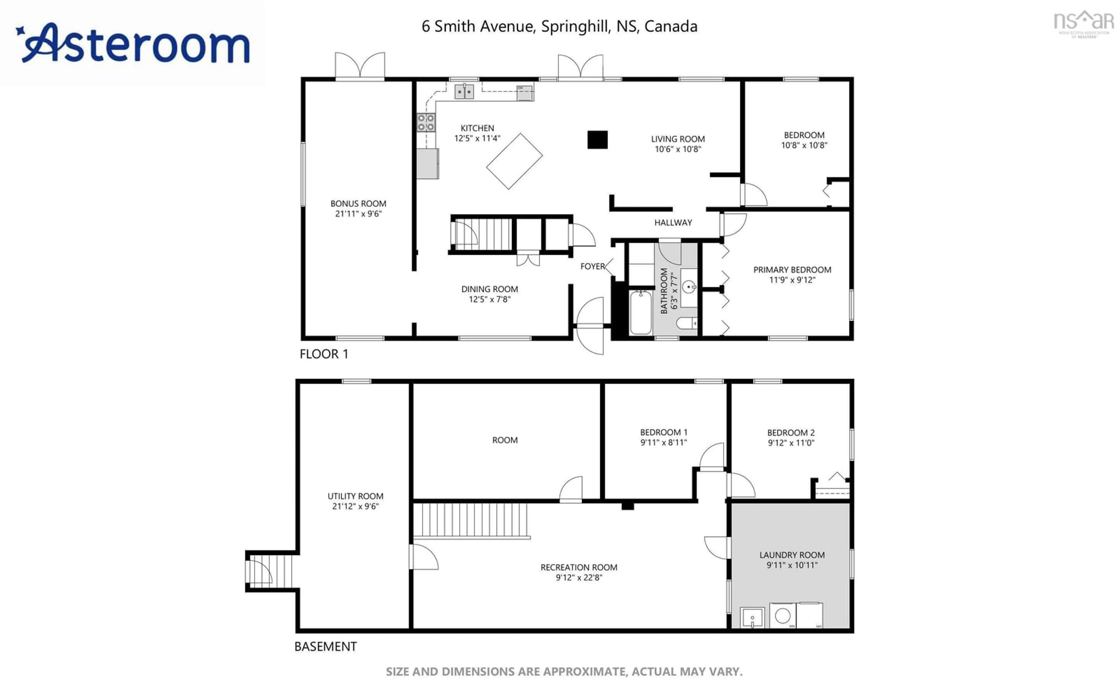 Floor plan for 6 Smith Ave, Springhill Nova Scotia B0M 1X0