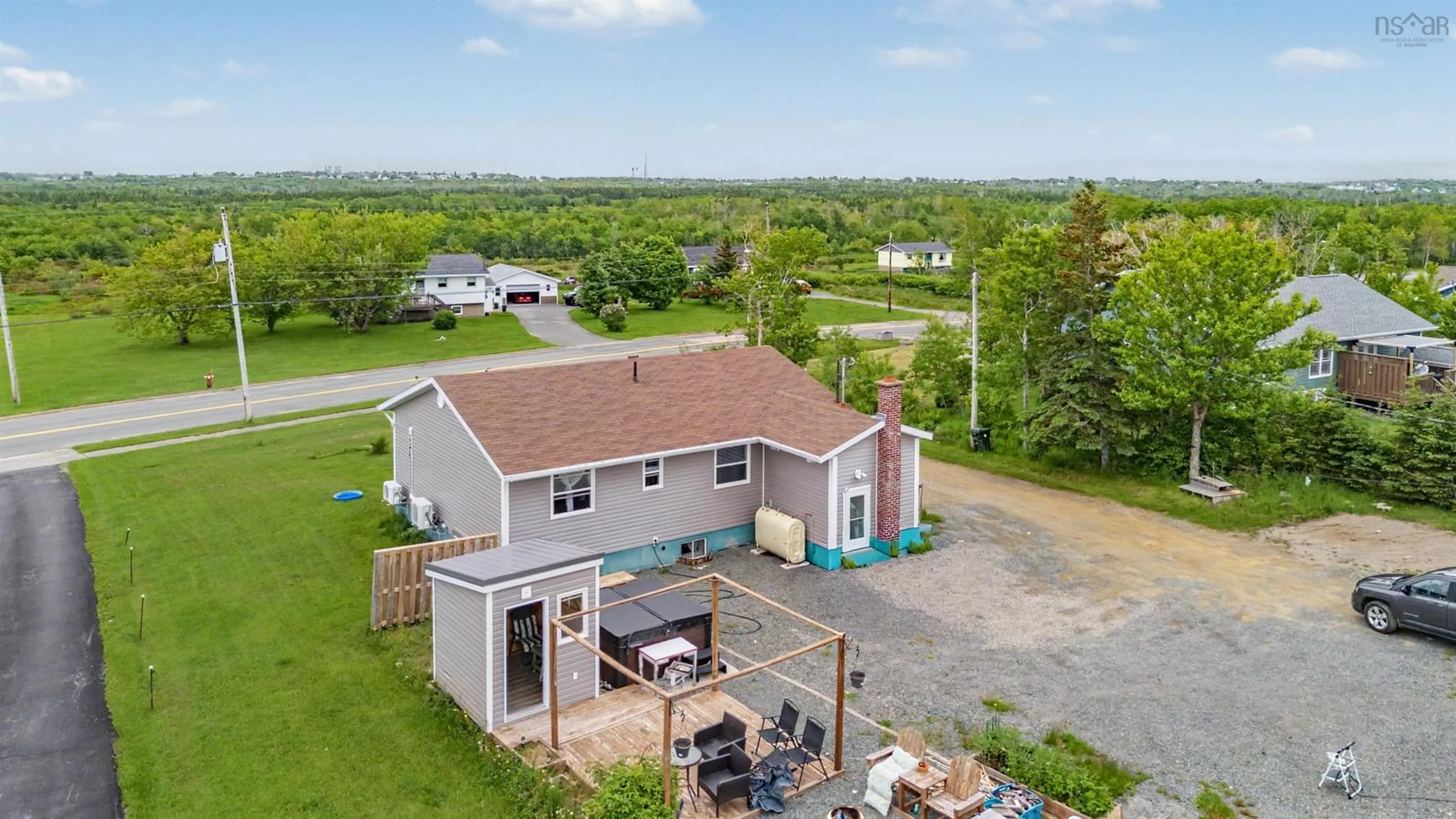 A pic from outside/outdoor area/front of a property/back of a property/a pic from drone, water/lake/river/ocean view for 308 Neville St, Dominion Nova Scotia B1G 1P8