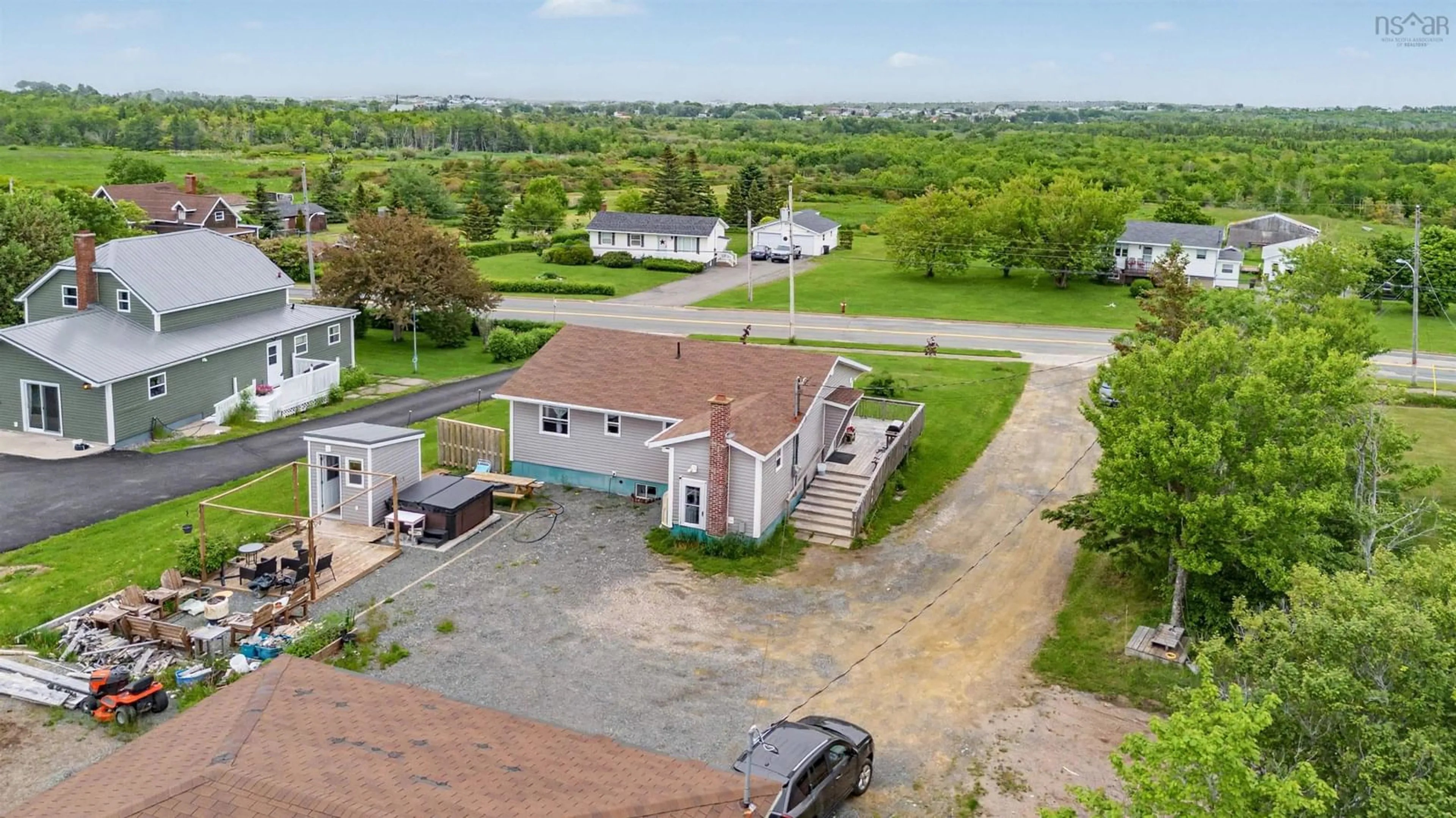 A pic from outside/outdoor area/front of a property/back of a property/a pic from drone, water/lake/river/ocean view for 308 Neville St, Dominion Nova Scotia B1G 1P8