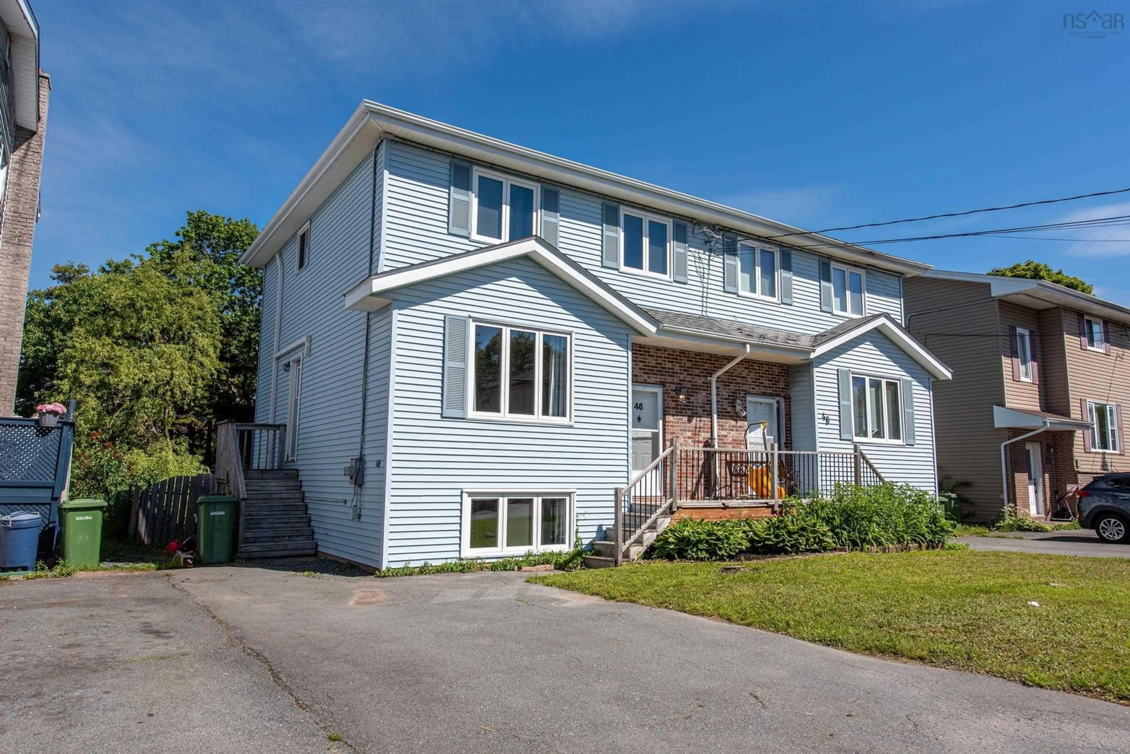 Home with vinyl exterior material, street for 46 Silver Maple Dr, Timberlea Nova Scotia B3T 1G6