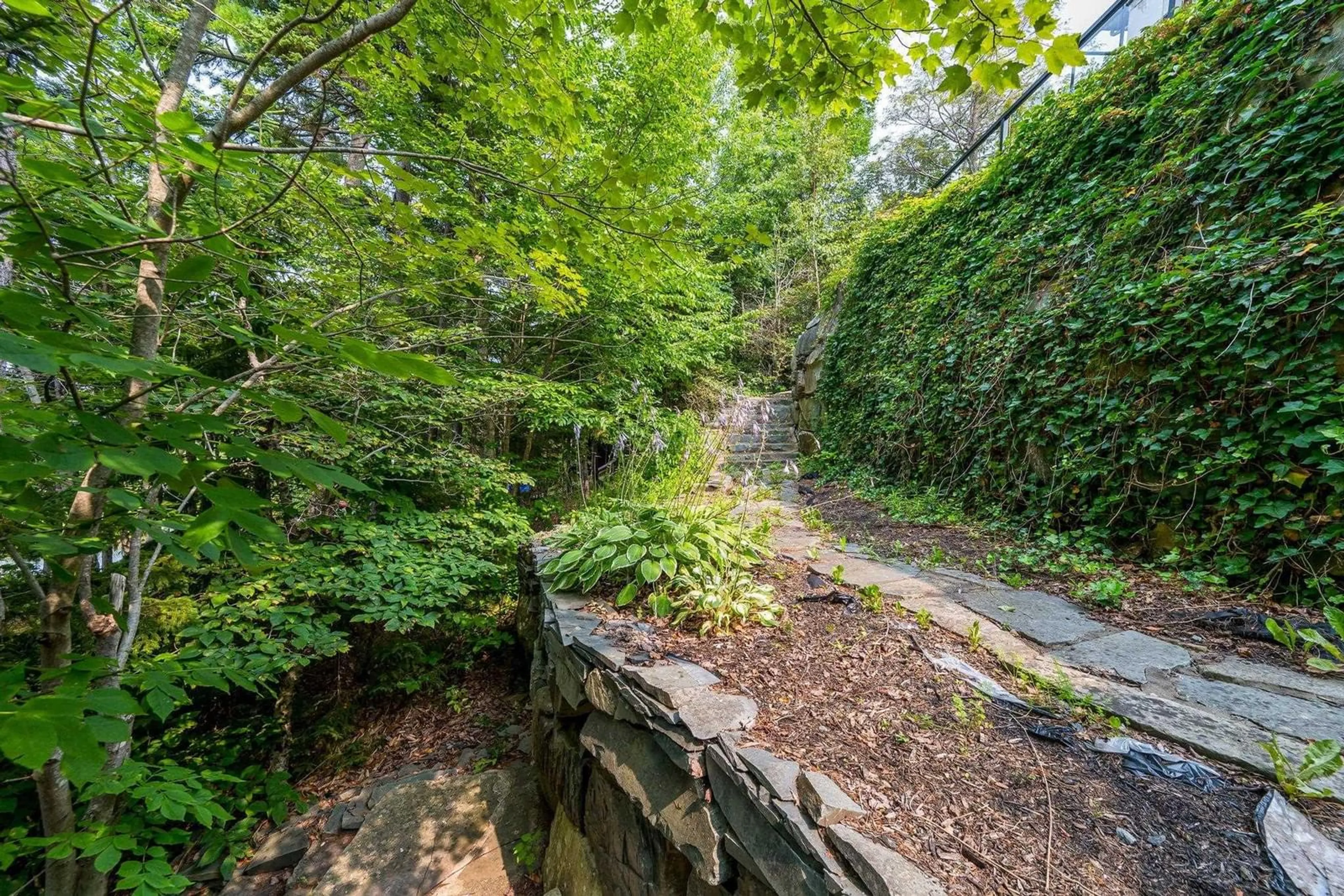 Patio, forest/trees view for 49 Fairway Grove, Dartmouth Nova Scotia B2W 6M5