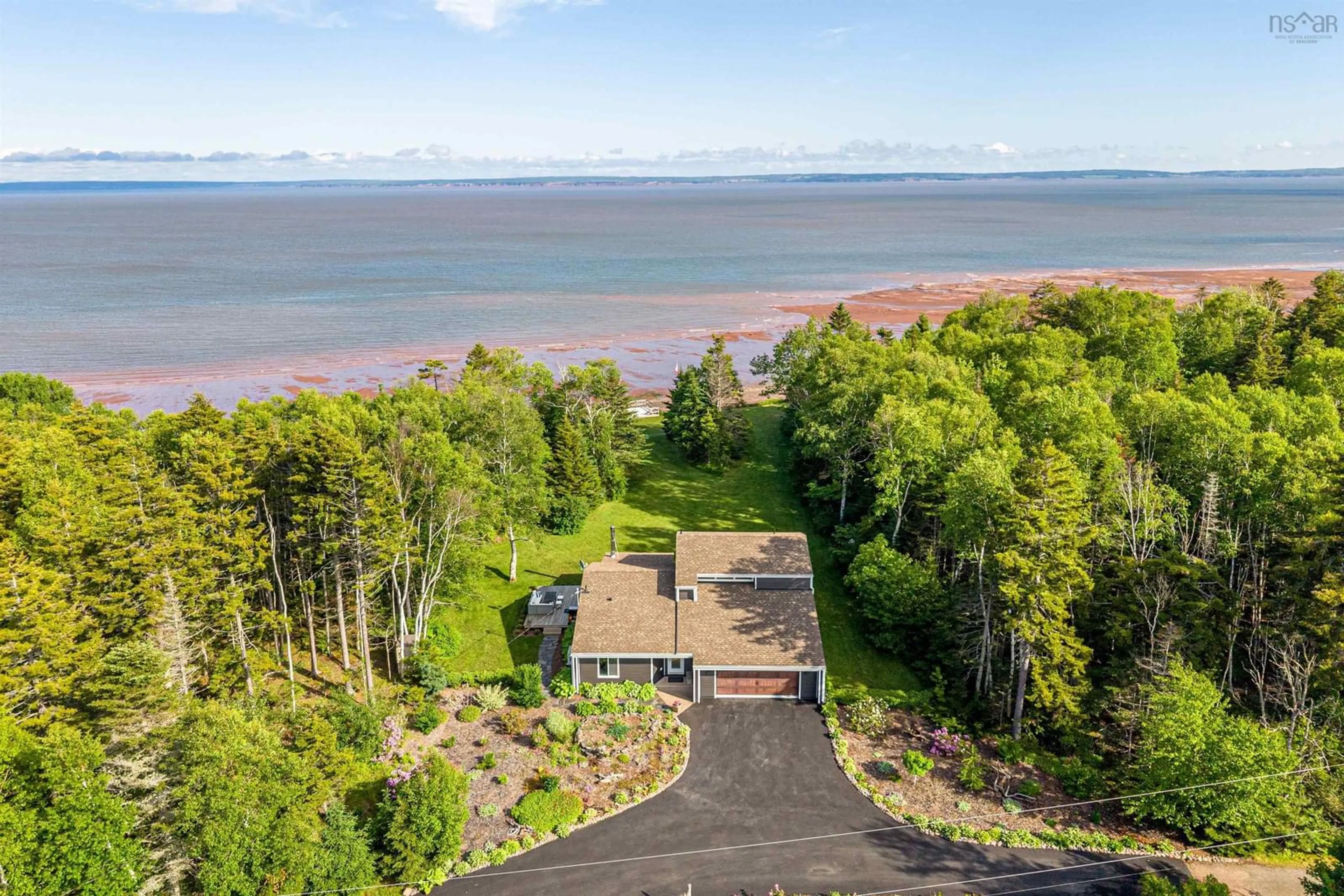 A pic from outside/outdoor area/front of a property/back of a property/a pic from drone, water/lake/river/ocean view for 320 Cove Rd, Economy Nova Scotia B0M 1B0
