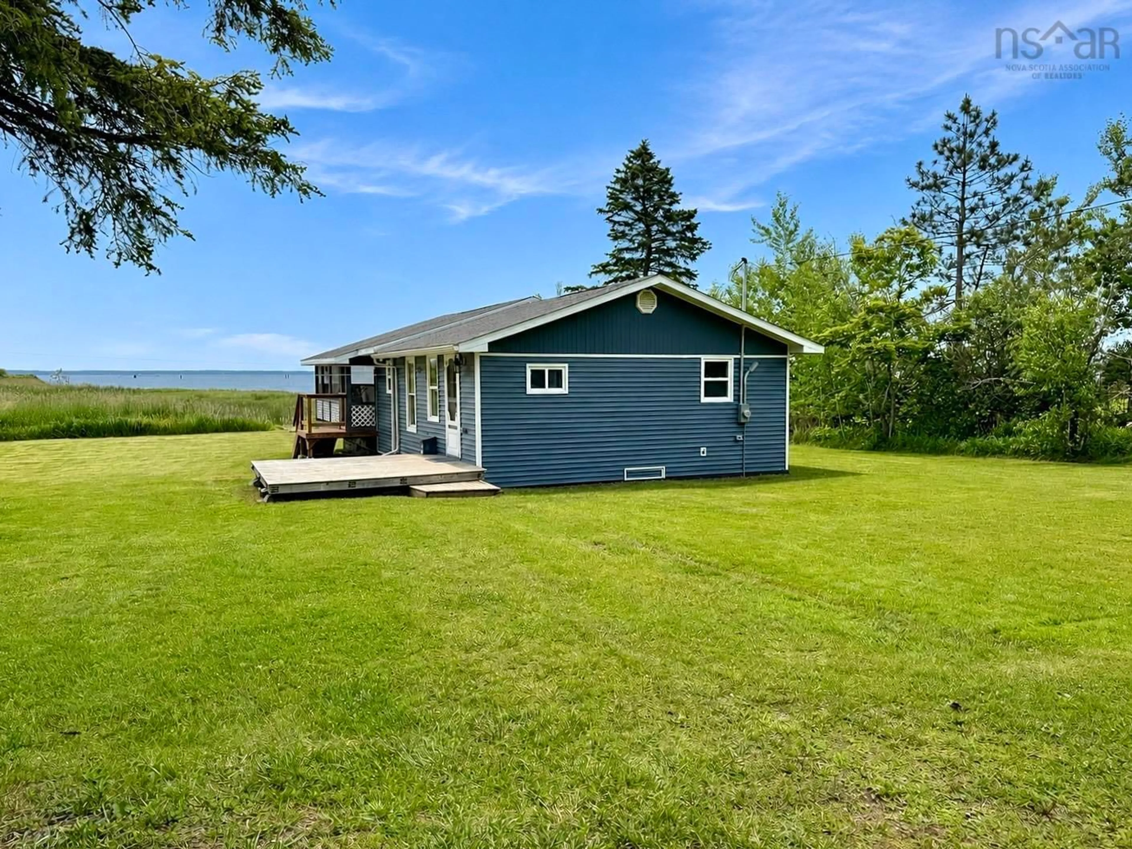 A pic from outside/outdoor area/front of a property/back of a property/a pic from drone, water/lake/river/ocean view for 43 Seagull Lane, Tidnish Cross Roads Nova Scotia B4H 3X9