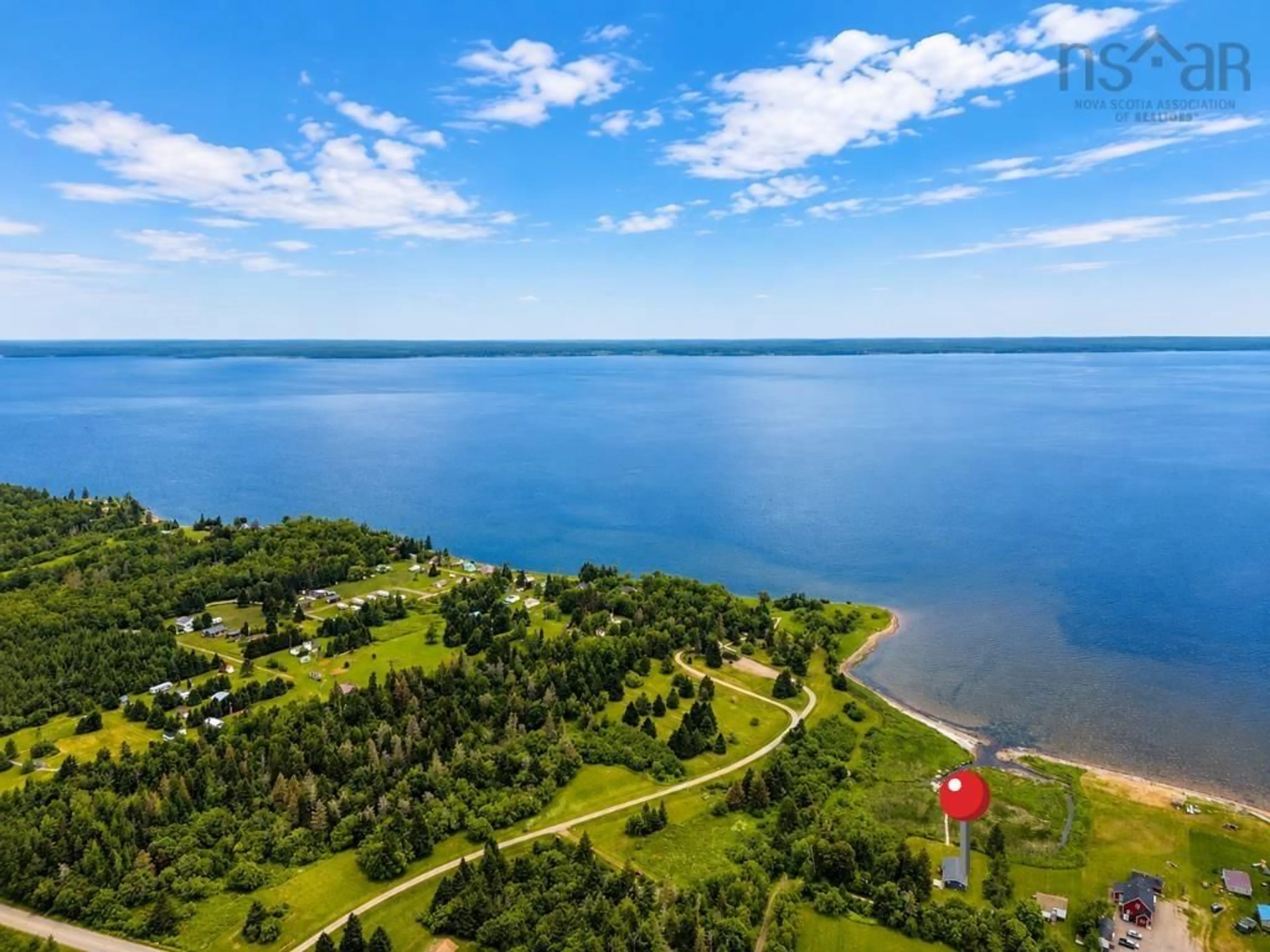 A pic from outside/outdoor area/front of a property/back of a property/a pic from drone, water/lake/river/ocean view for 43 Seagull Lane, Tidnish Cross Roads Nova Scotia B4H 3X9
