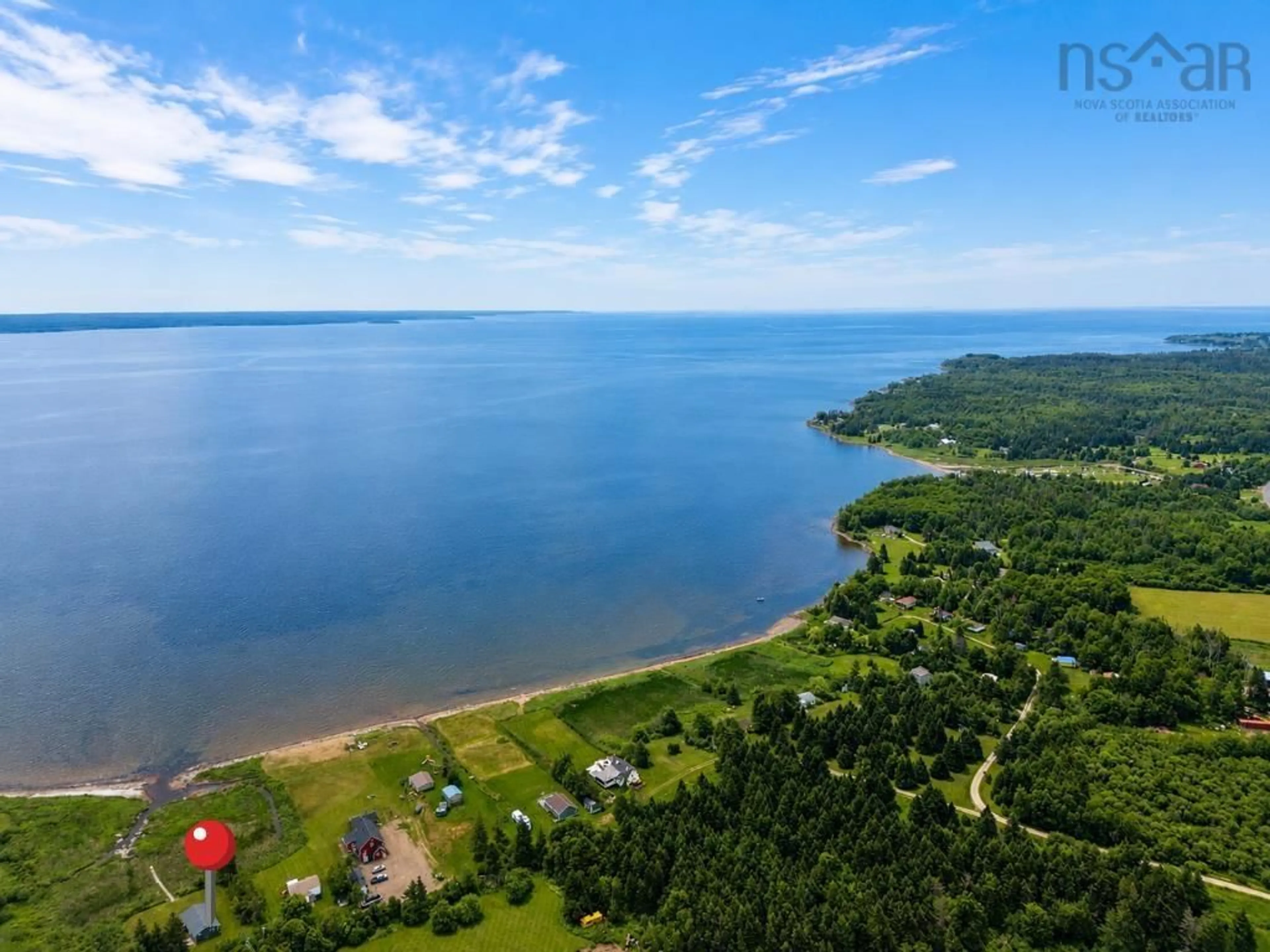 A pic from outside/outdoor area/front of a property/back of a property/a pic from drone, water/lake/river/ocean view for 43 Seagull Lane, Tidnish Cross Roads Nova Scotia B4H 3X9