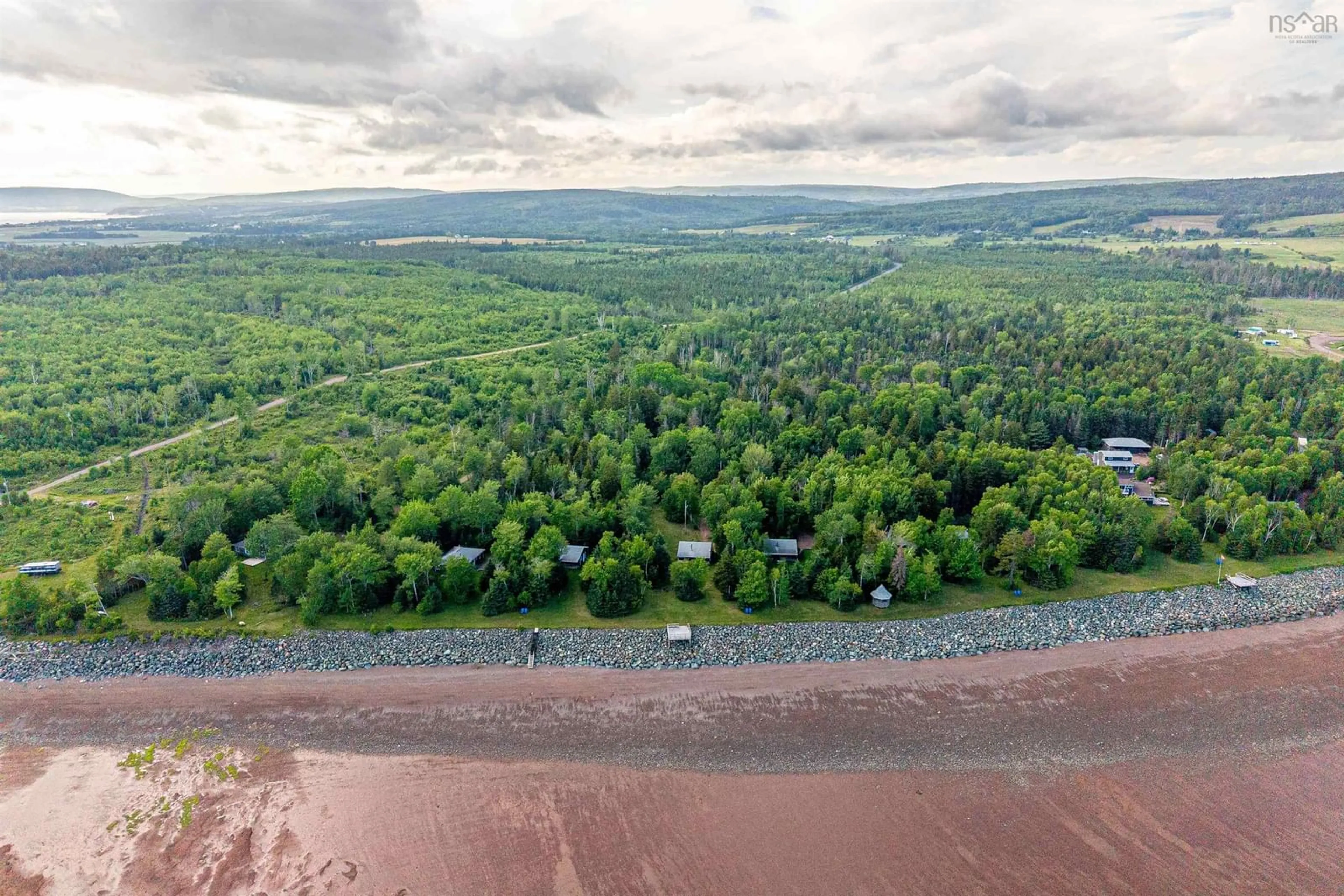 A pic from outside/outdoor area/front of a property/back of a property/a pic from drone, water/lake/river/ocean view for 320 Cove Rd, Economy Nova Scotia B0M 1B0