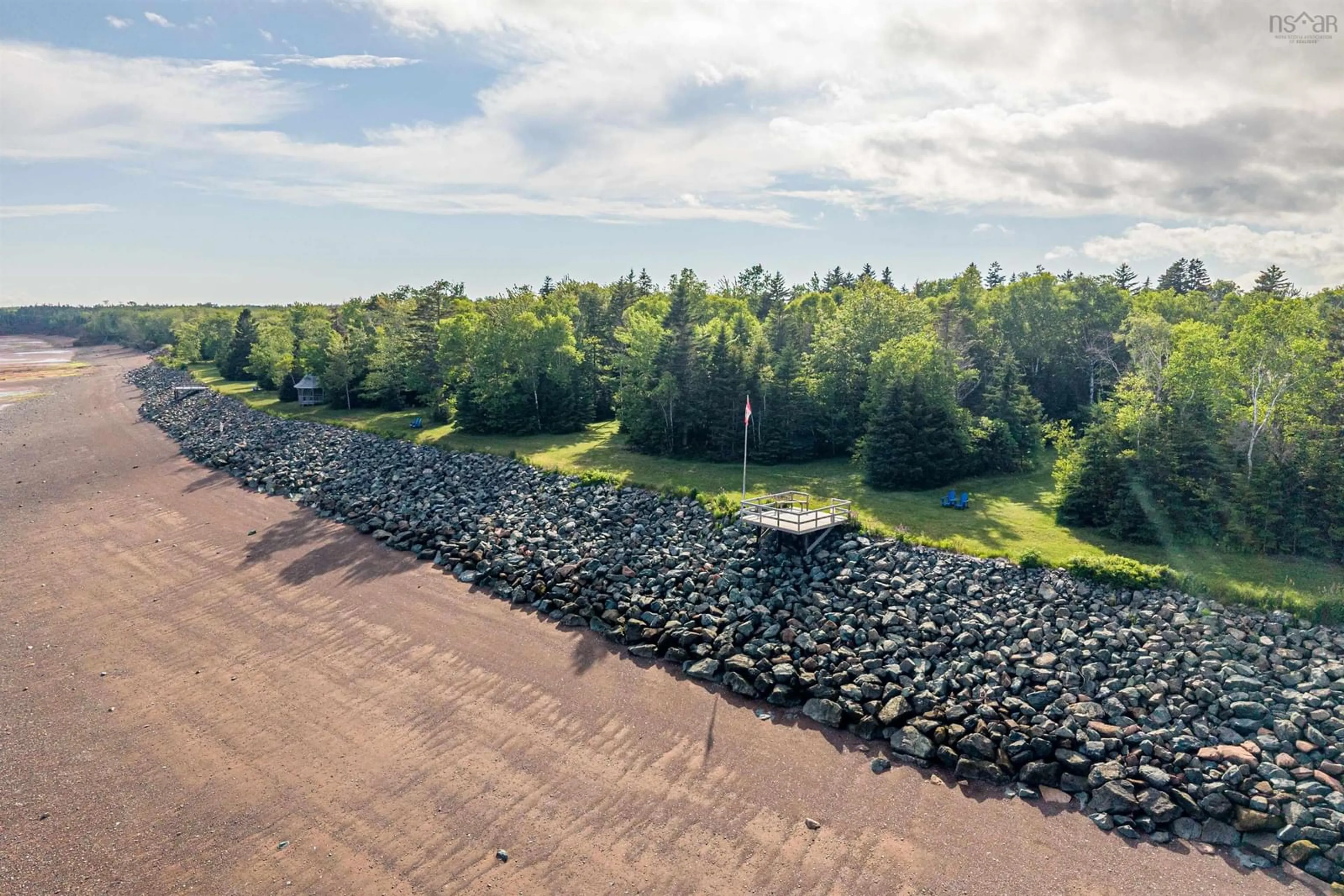 A pic from outside/outdoor area/front of a property/back of a property/a pic from drone, water/lake/river/ocean view for 320 Cove Rd, Economy Nova Scotia B0M 1B0