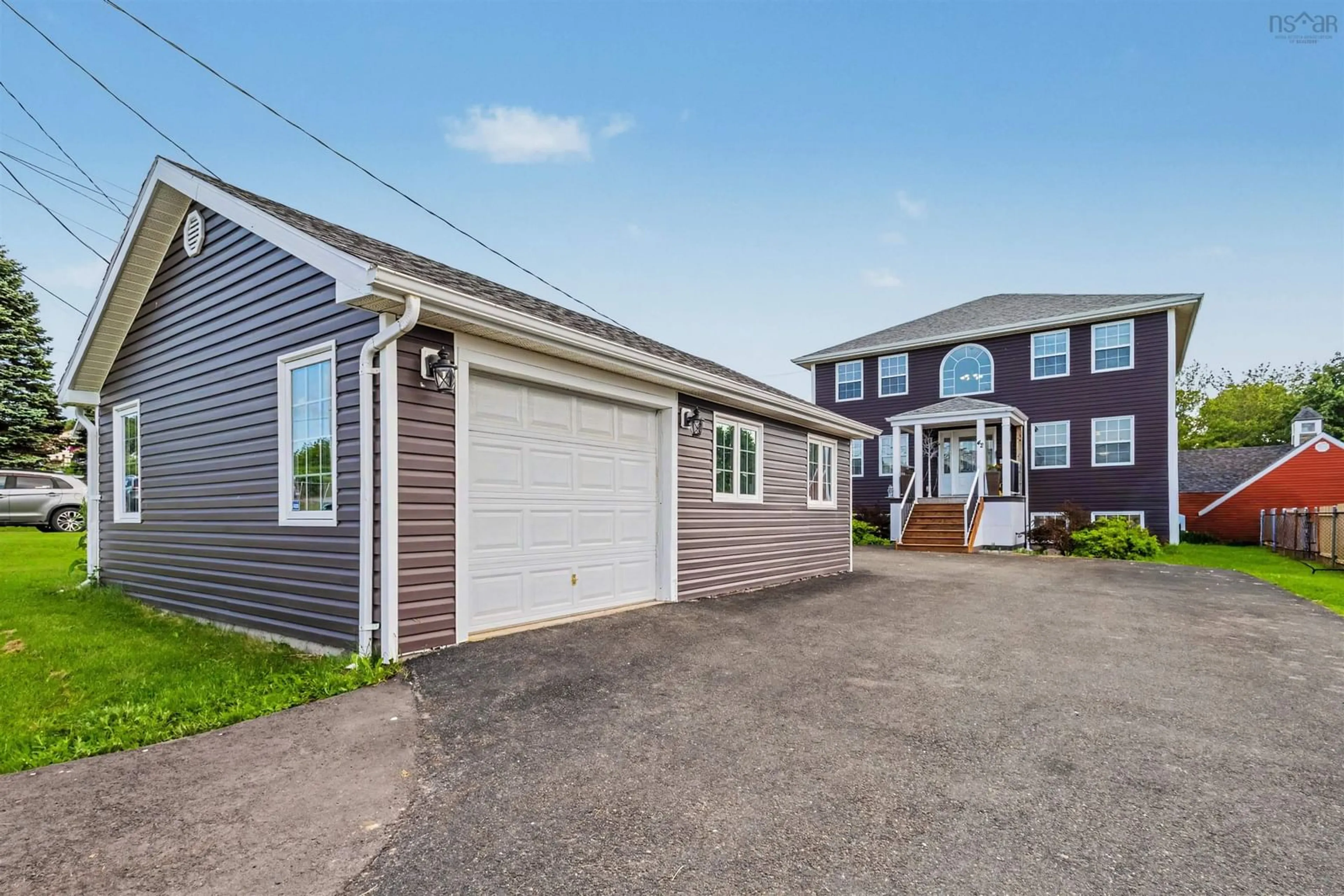 Home with vinyl exterior material, street for 42 Macrae Ave Ave, Sydney River Nova Scotia B1S 1M2