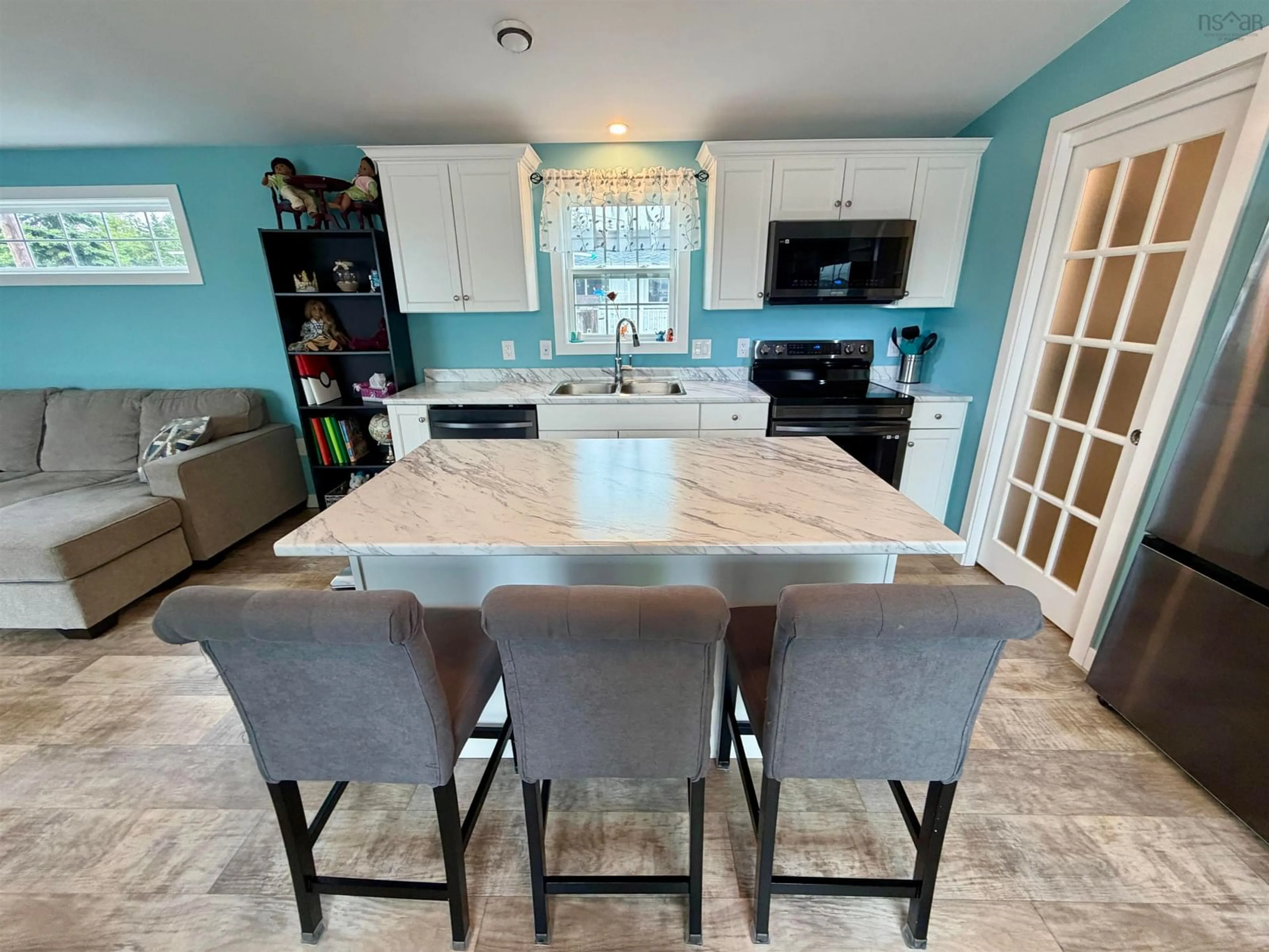 Open concept kitchen, ceramic/tile floor for 5 Elmwood Dr, Lower South River Nova Scotia B2G 0E7