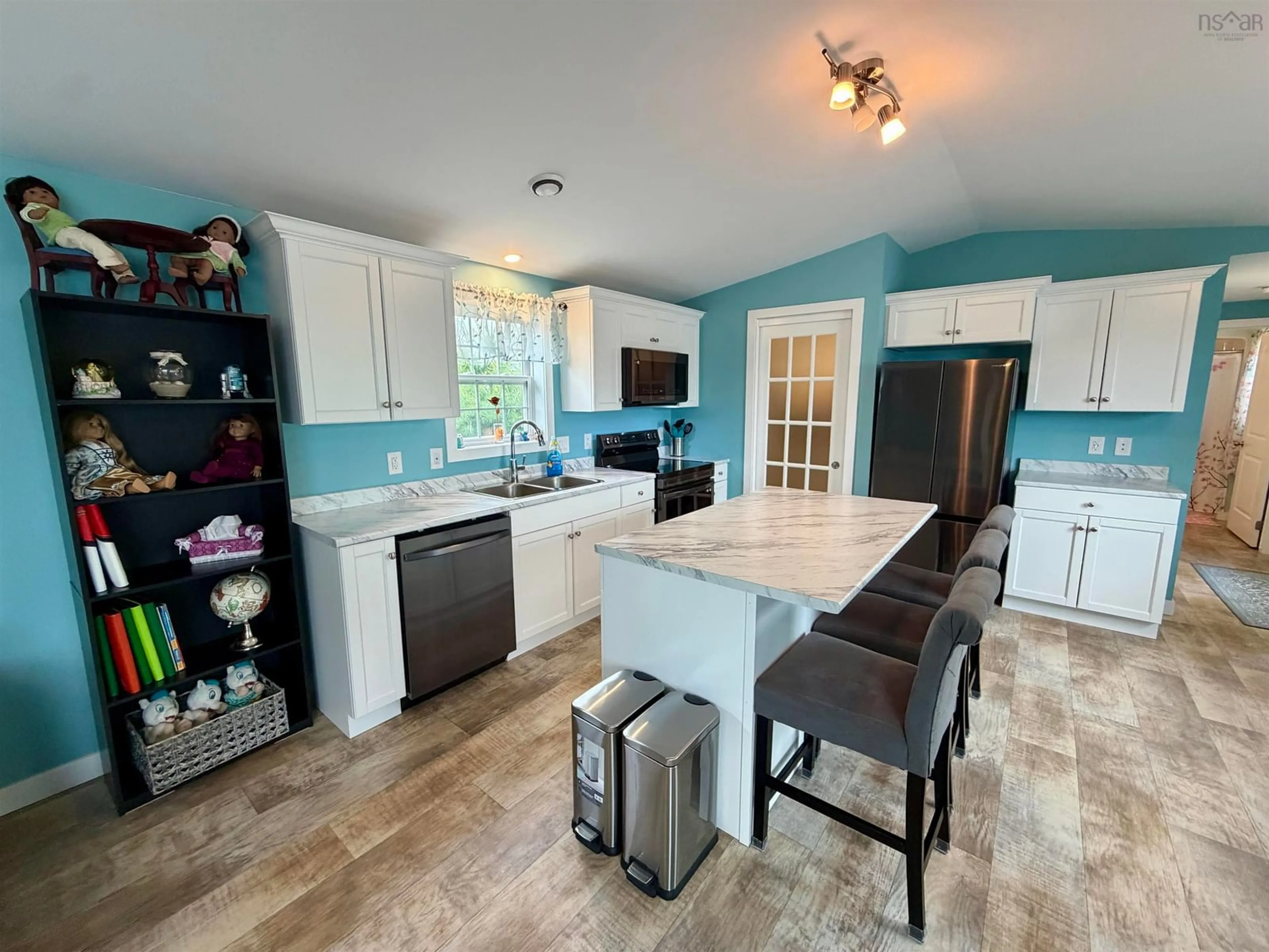 Open concept kitchen, ceramic/tile floor for 5 Elmwood Dr, Lower South River Nova Scotia B2G 0E7