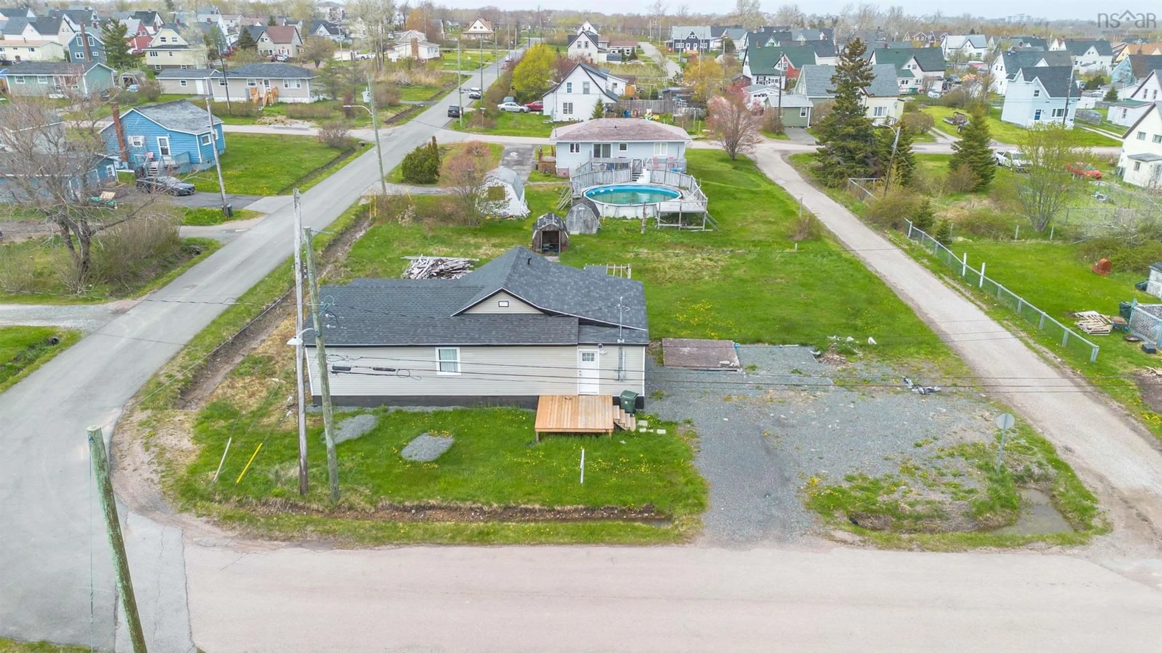 A pic from outside/outdoor area/front of a property/back of a property/a pic from drone, street for 30 Guy St, Glace Bay Nova Scotia B1A 3R1