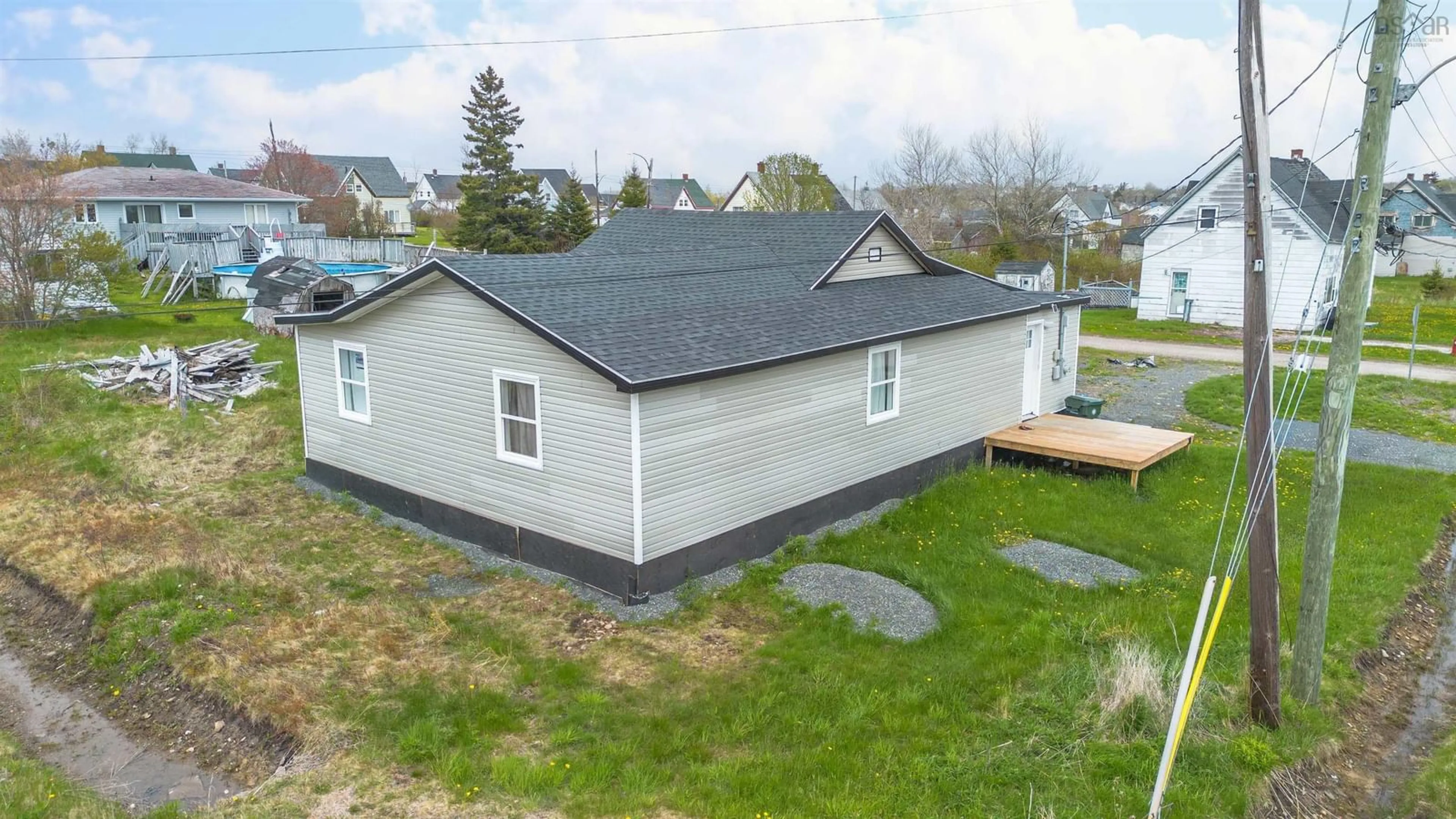 A pic from outside/outdoor area/front of a property/back of a property/a pic from drone, building for 30 Guy St, Glace Bay Nova Scotia B1A 3R1