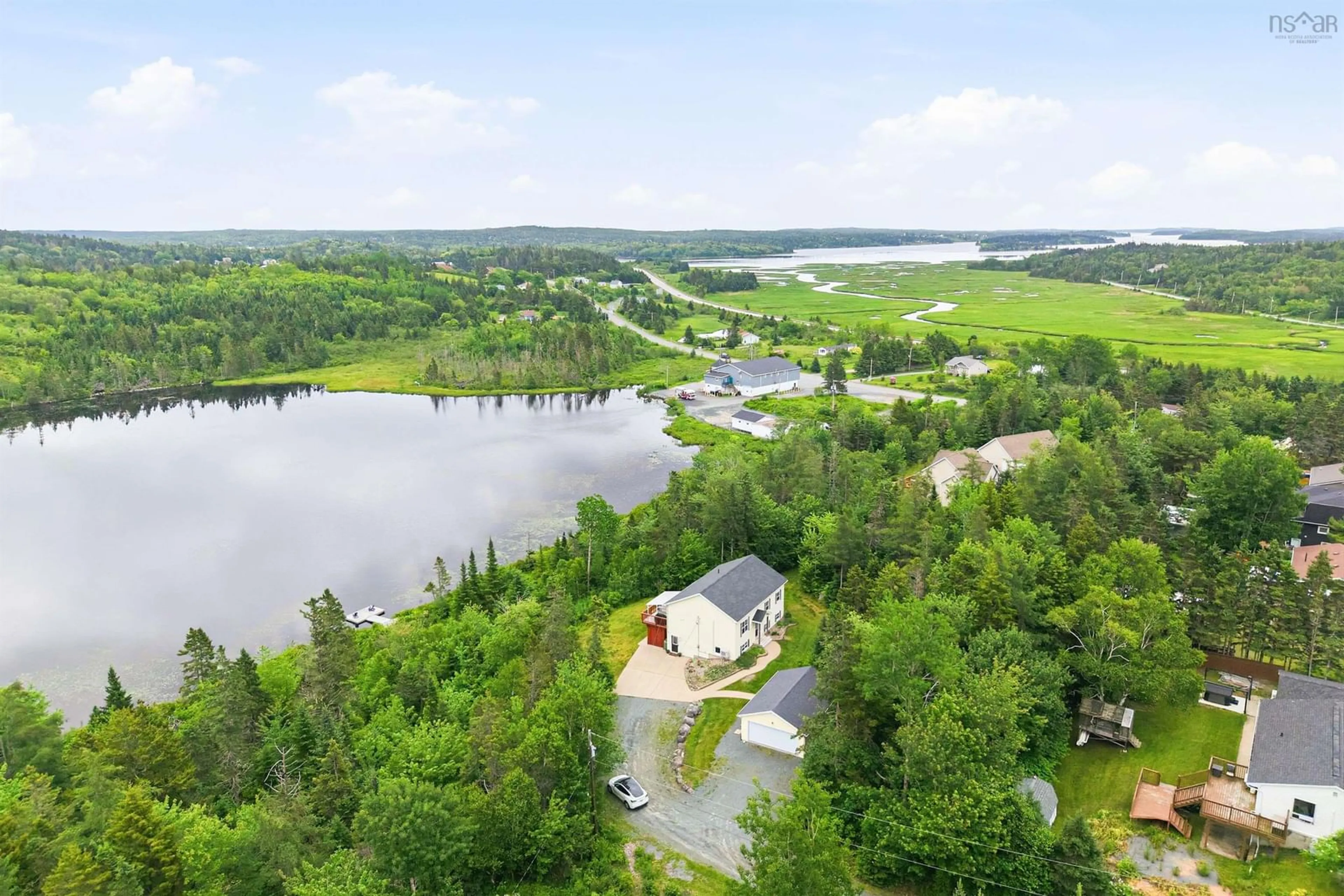 A pic from outside/outdoor area/front of a property/back of a property/a pic from drone, water/lake/river/ocean view for 39 Roma Drive Dr, Head Of Chezzetcook Nova Scotia B0J 2L0