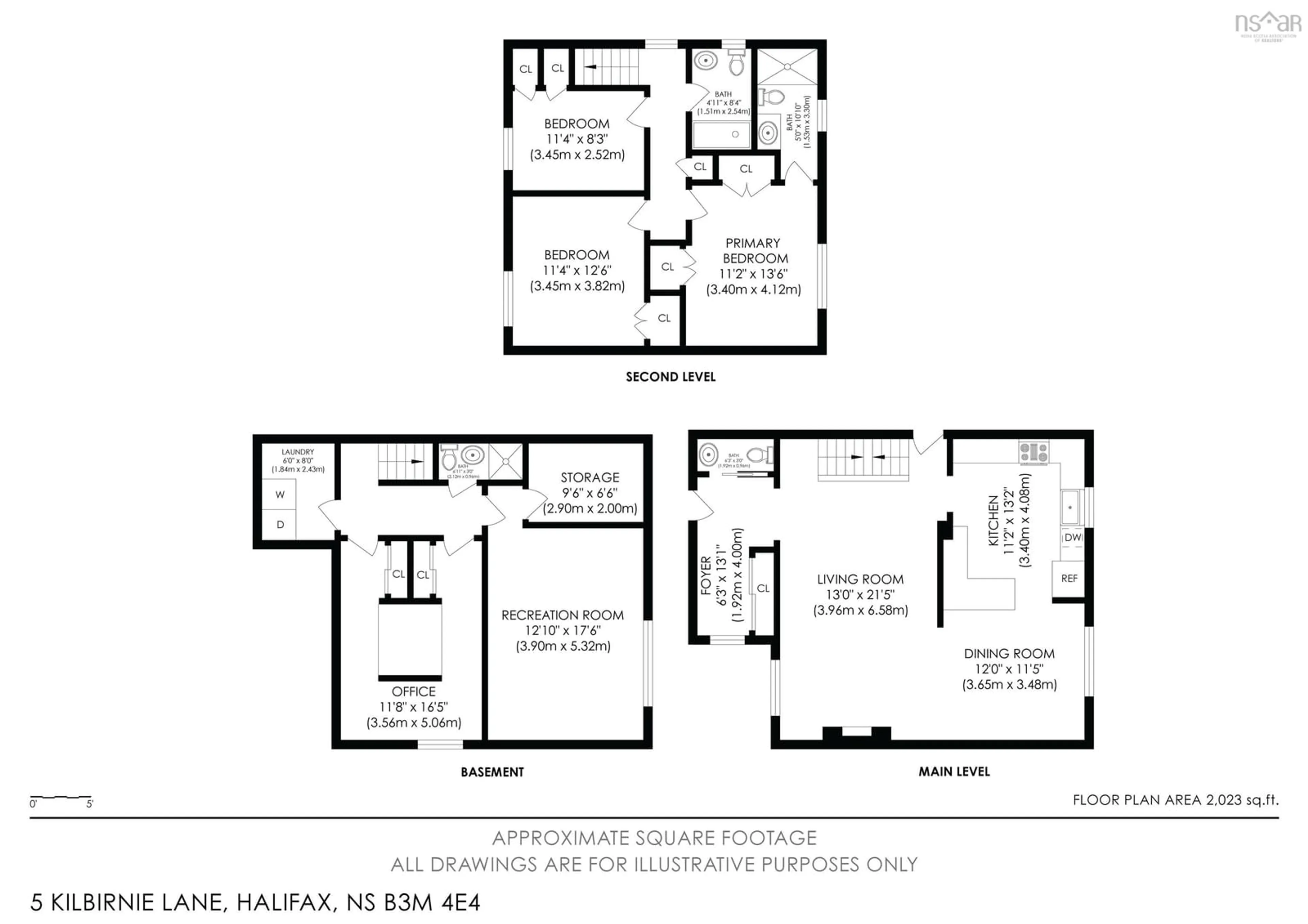Floor plan for 5 Kilbirnie Lane, Halifax Nova Scotia B3M 4E4
