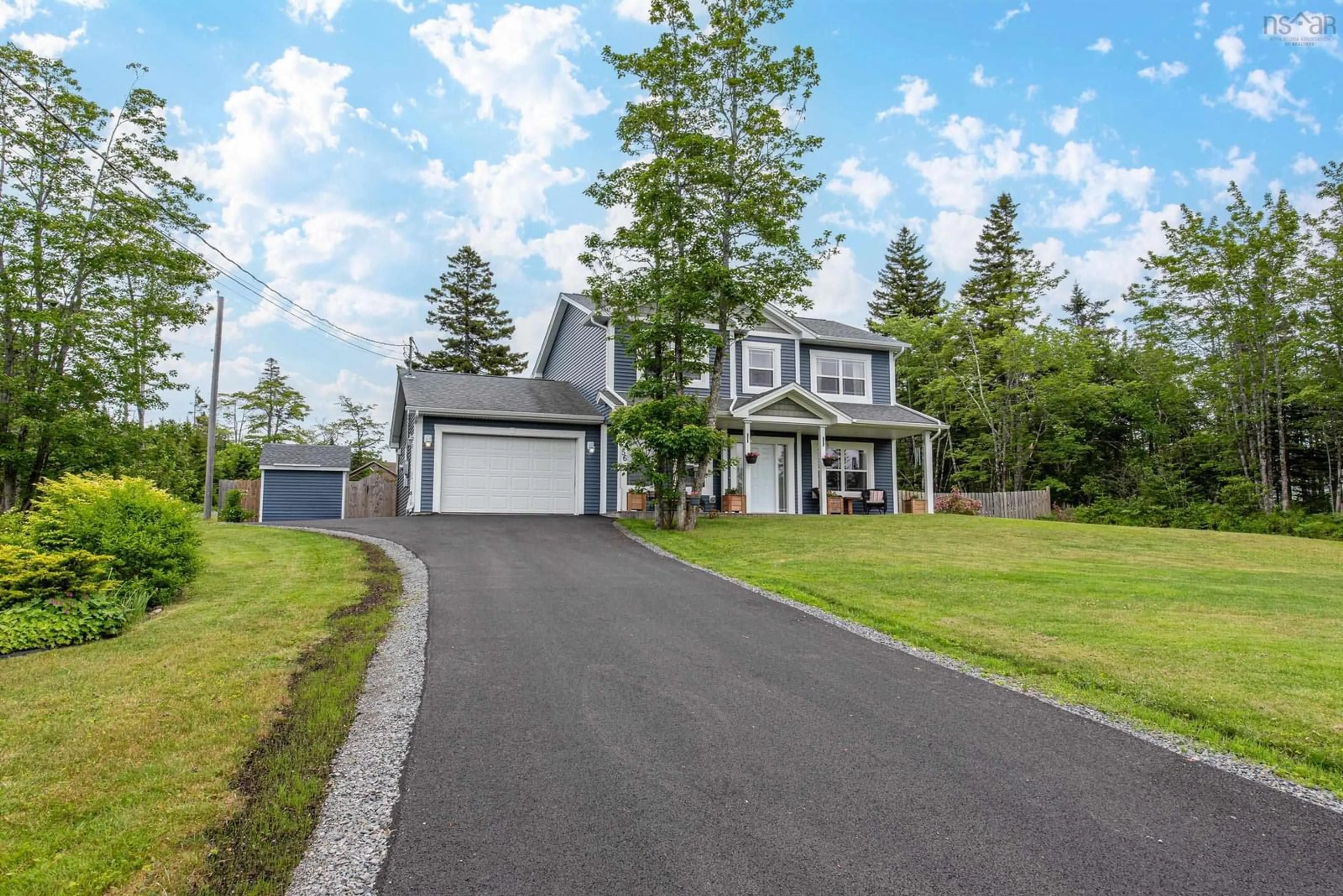 Home with vinyl exterior material, street for 56 Powers Rd, Whites Lake Nova Scotia B3T 0H6