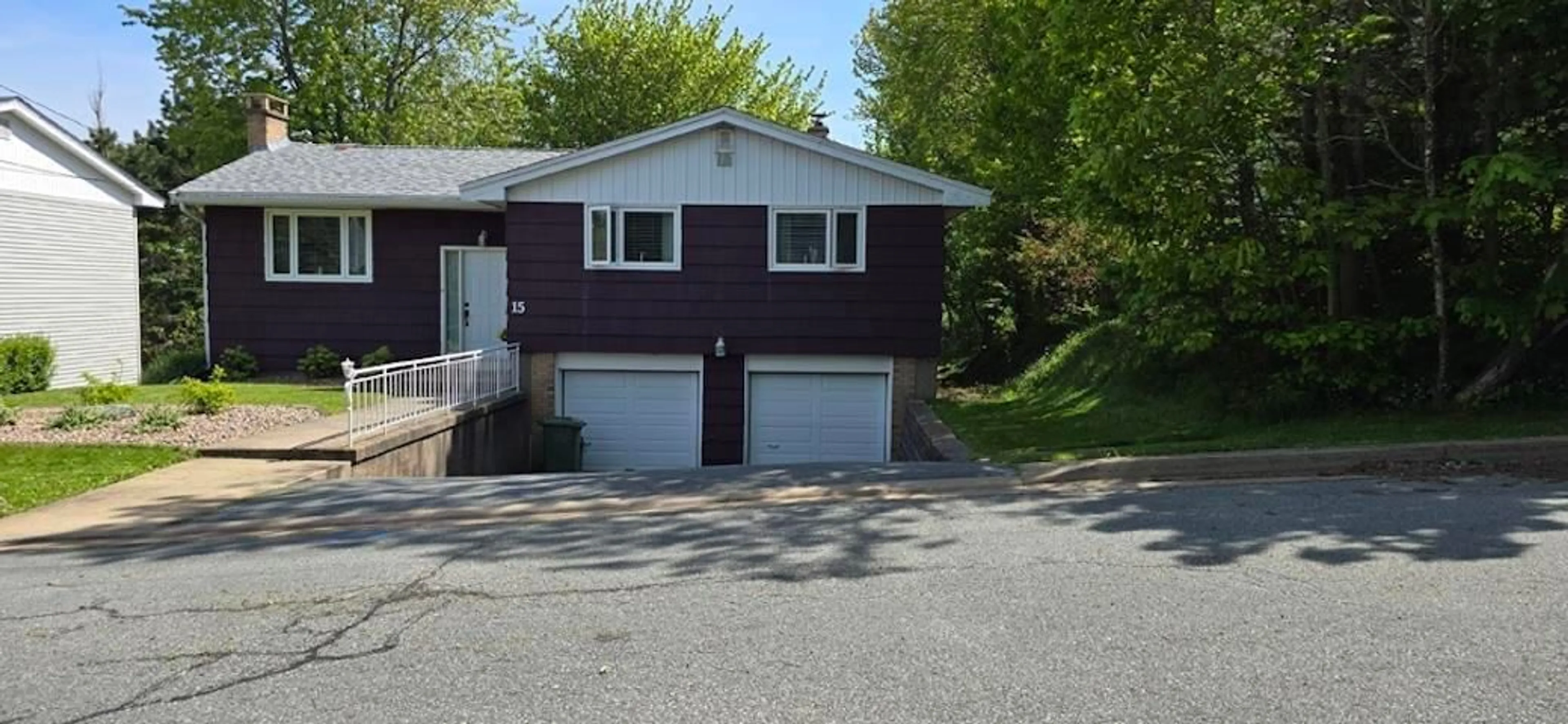Home with vinyl exterior material, street for 15 Cranston Ave, Dartmouth Nova Scotia B2Y 3G1