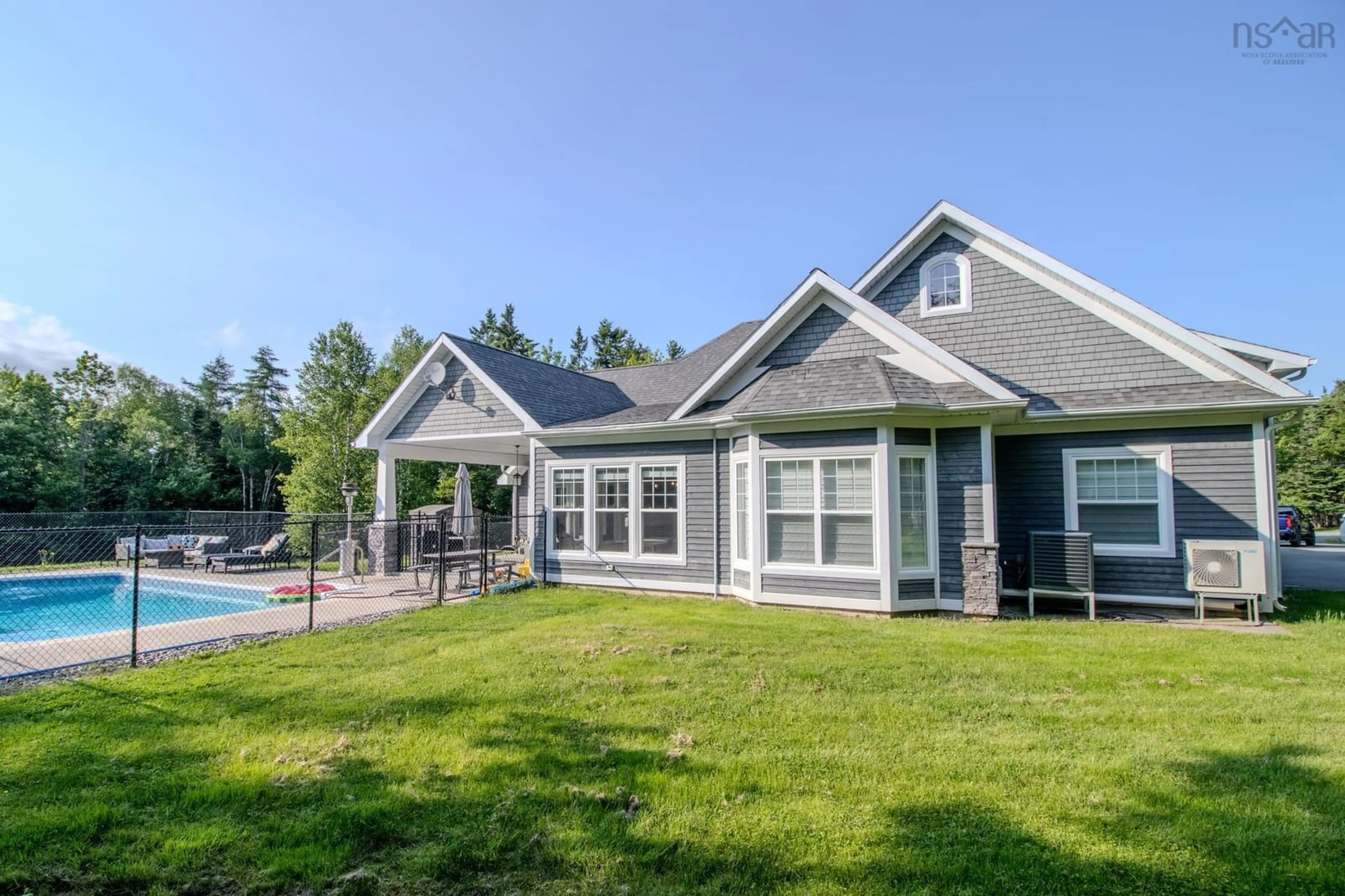Home with vinyl exterior material, water/lake/river/ocean view for 136 Mountain View Dr, Sydney Forks Nova Scotia B1L 1A1