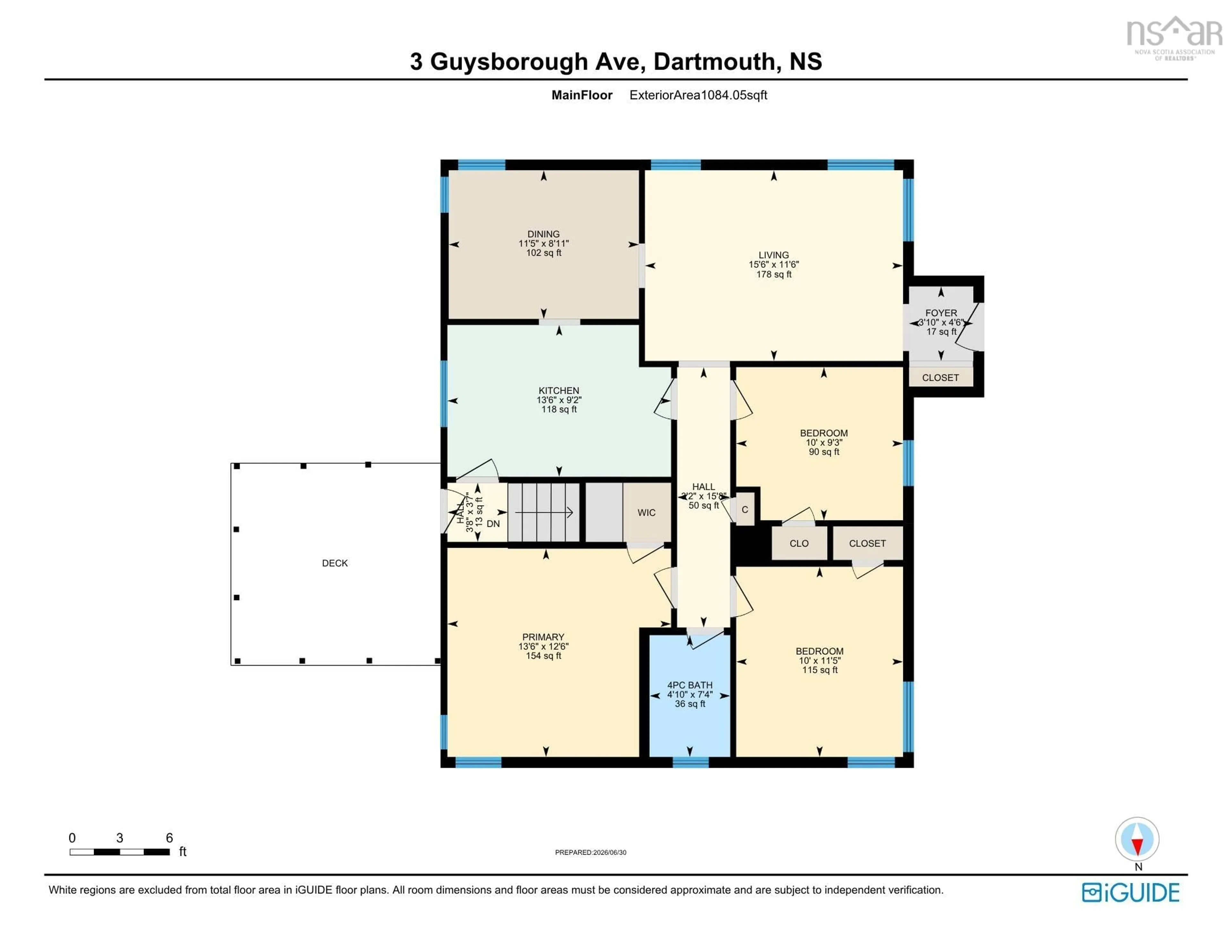 Floor plan for 3 Guysborough Ave, Dartmouth Nova Scotia B2W 1S4