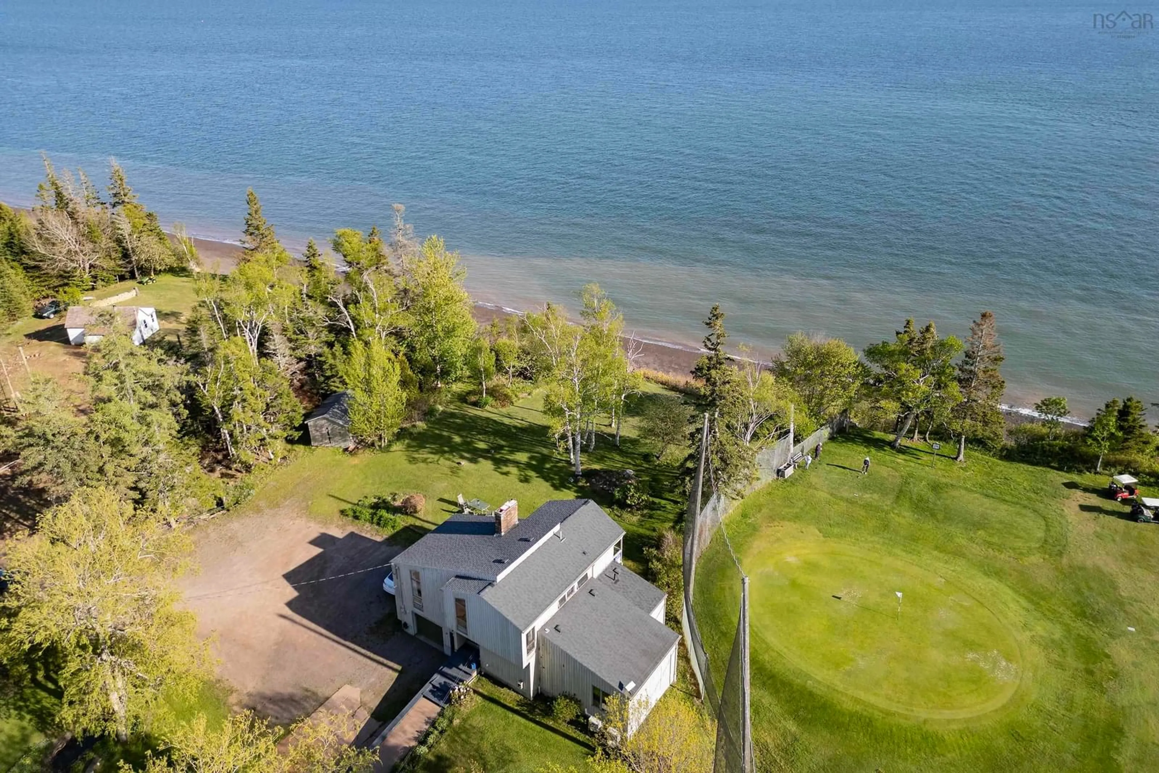 A pic from outside/outdoor area/front of a property/back of a property/a pic from drone, water/lake/river/ocean view for 3 Shore Lane, Greenhill Nova Scotia B0M 1S0