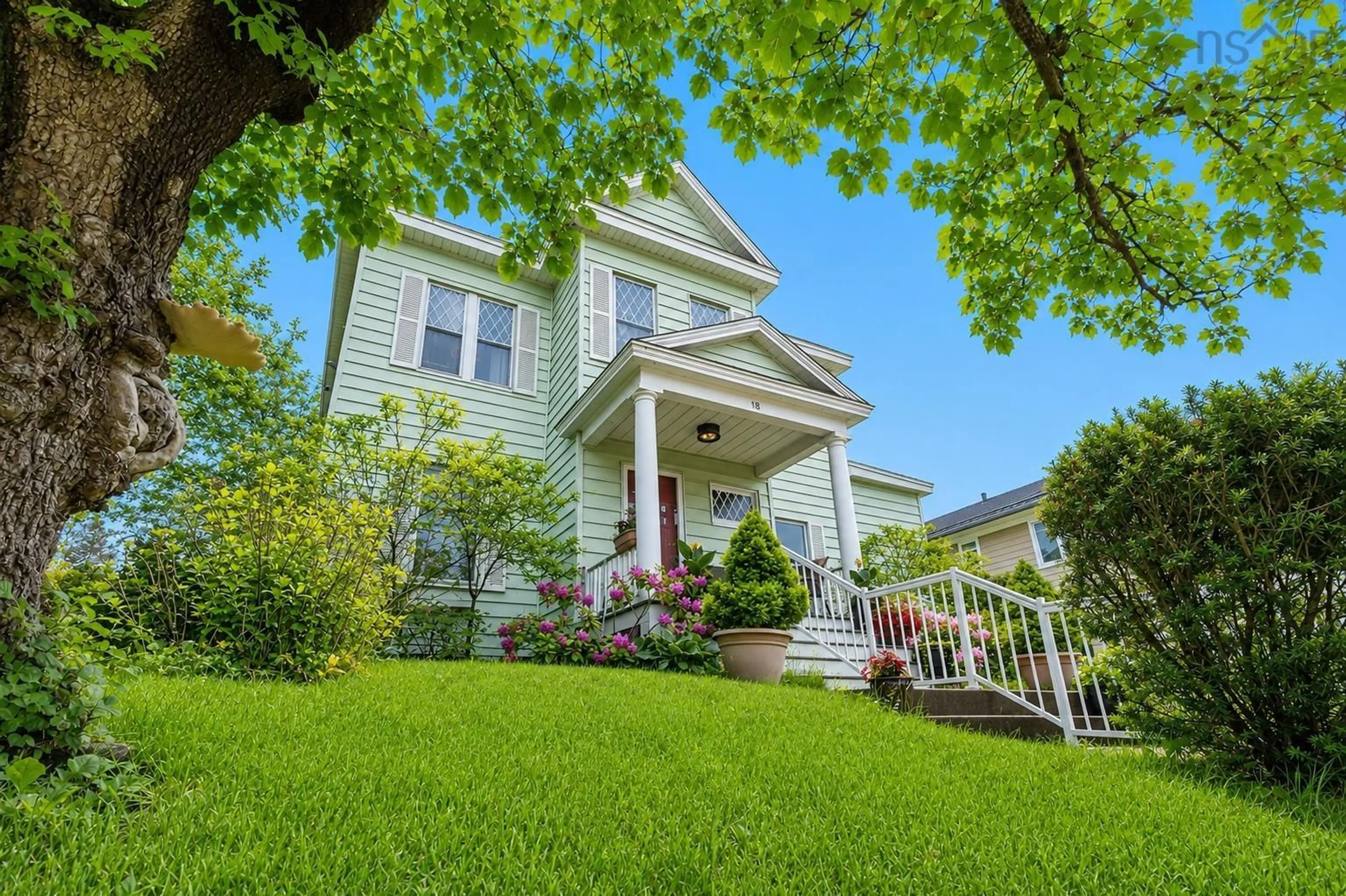 Home with vinyl exterior material, street for 18 Park St, Sydney Nova Scotia B1P 4W4