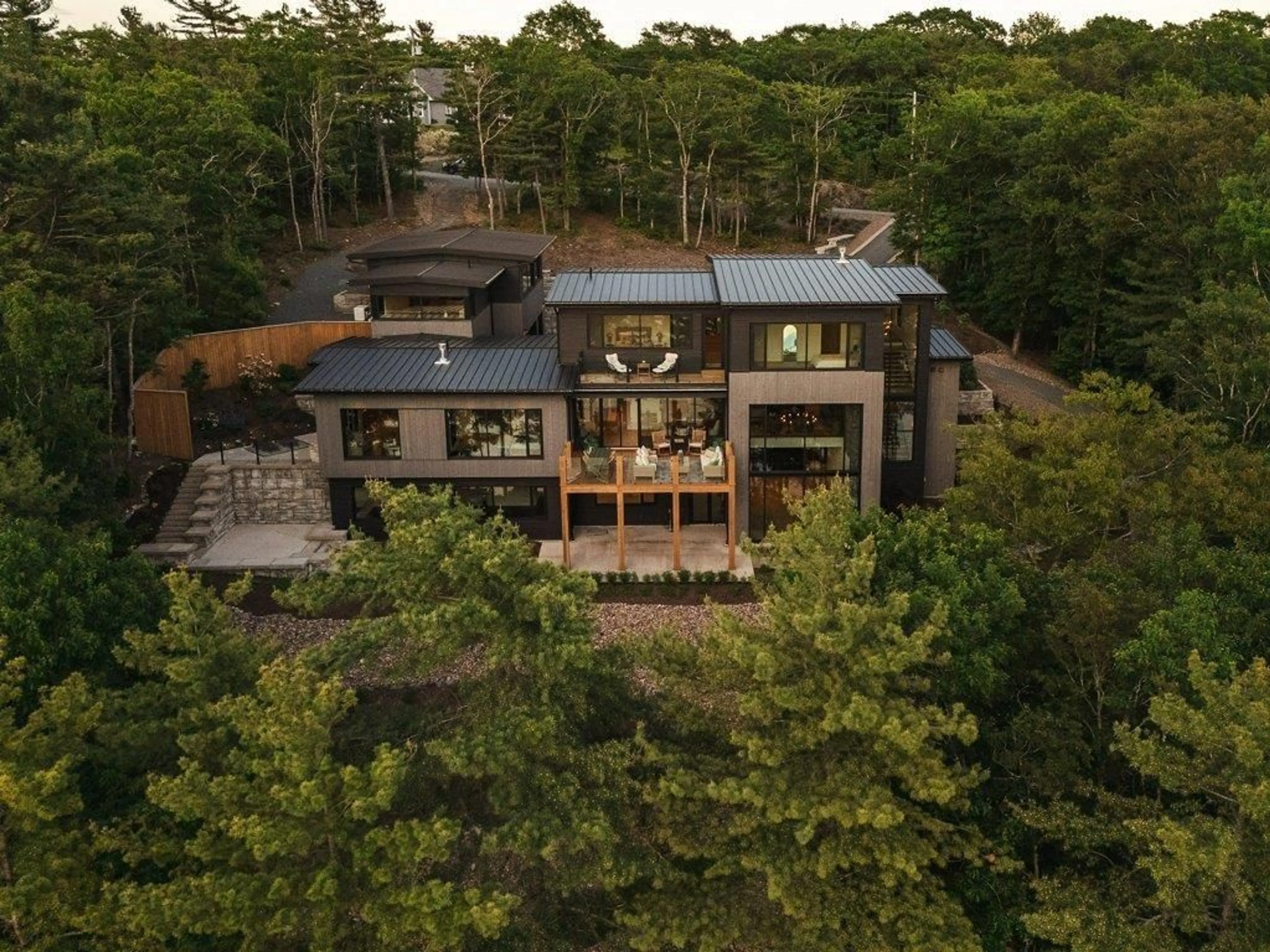 A pic from outside/outdoor area/front of a property/back of a property/a pic from drone, forest/trees view for 276 Sunnylea Rd, Wellington Nova Scotia B2T 1A2