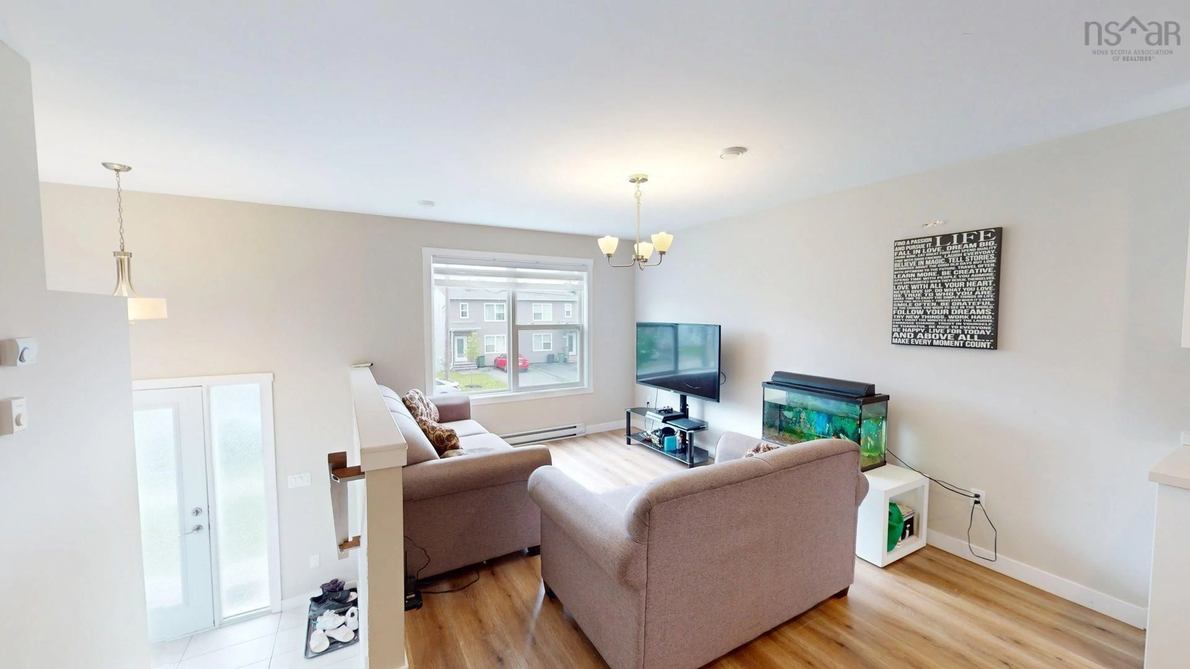 Living room with furniture, wood/laminate floor for 126 Cortland Ridge, Halifax Nova Scotia B3R 0G6