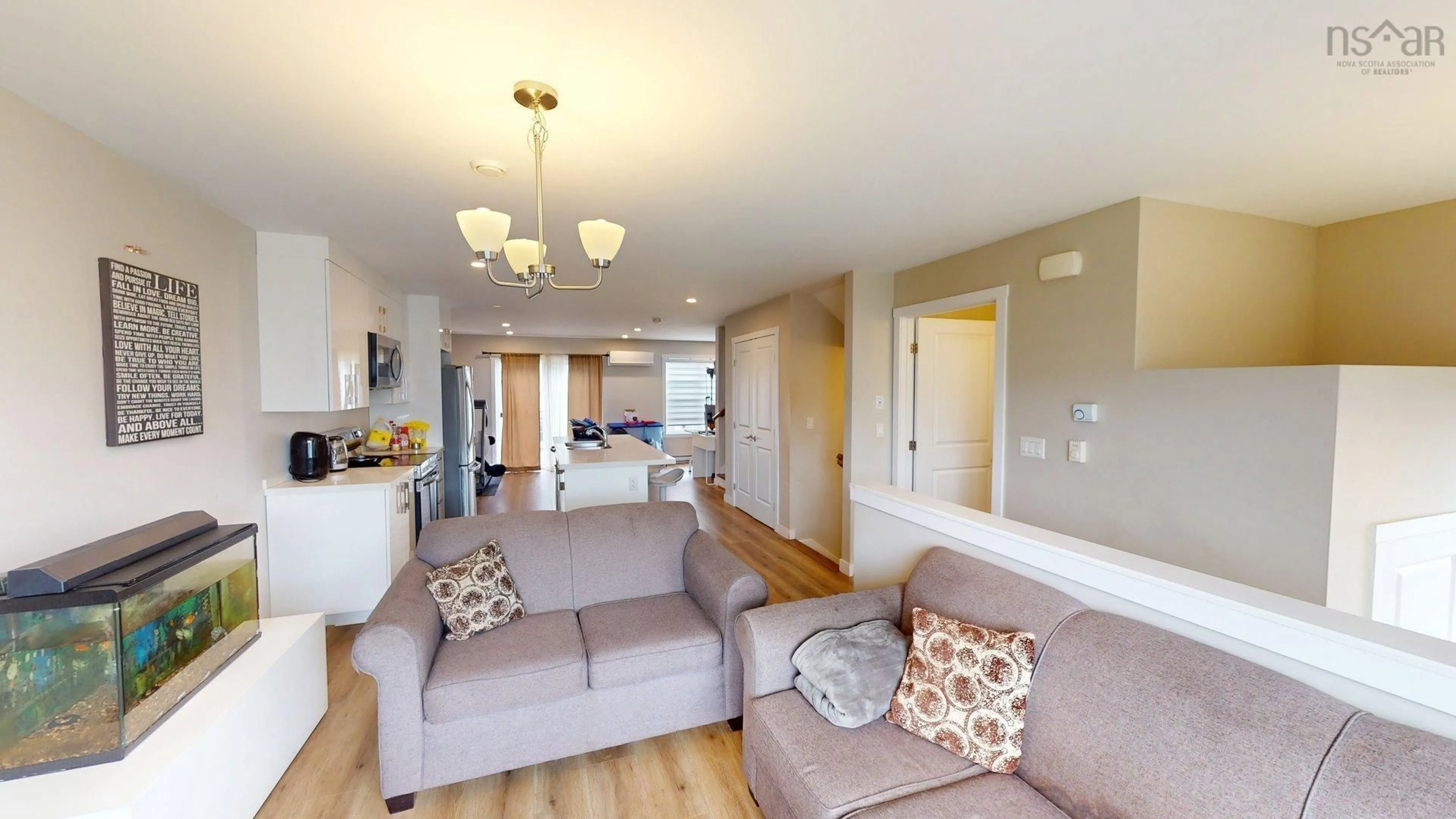 Living room with furniture, wood/laminate floor for 126 Cortland Ridge, Halifax Nova Scotia B3R 0G6