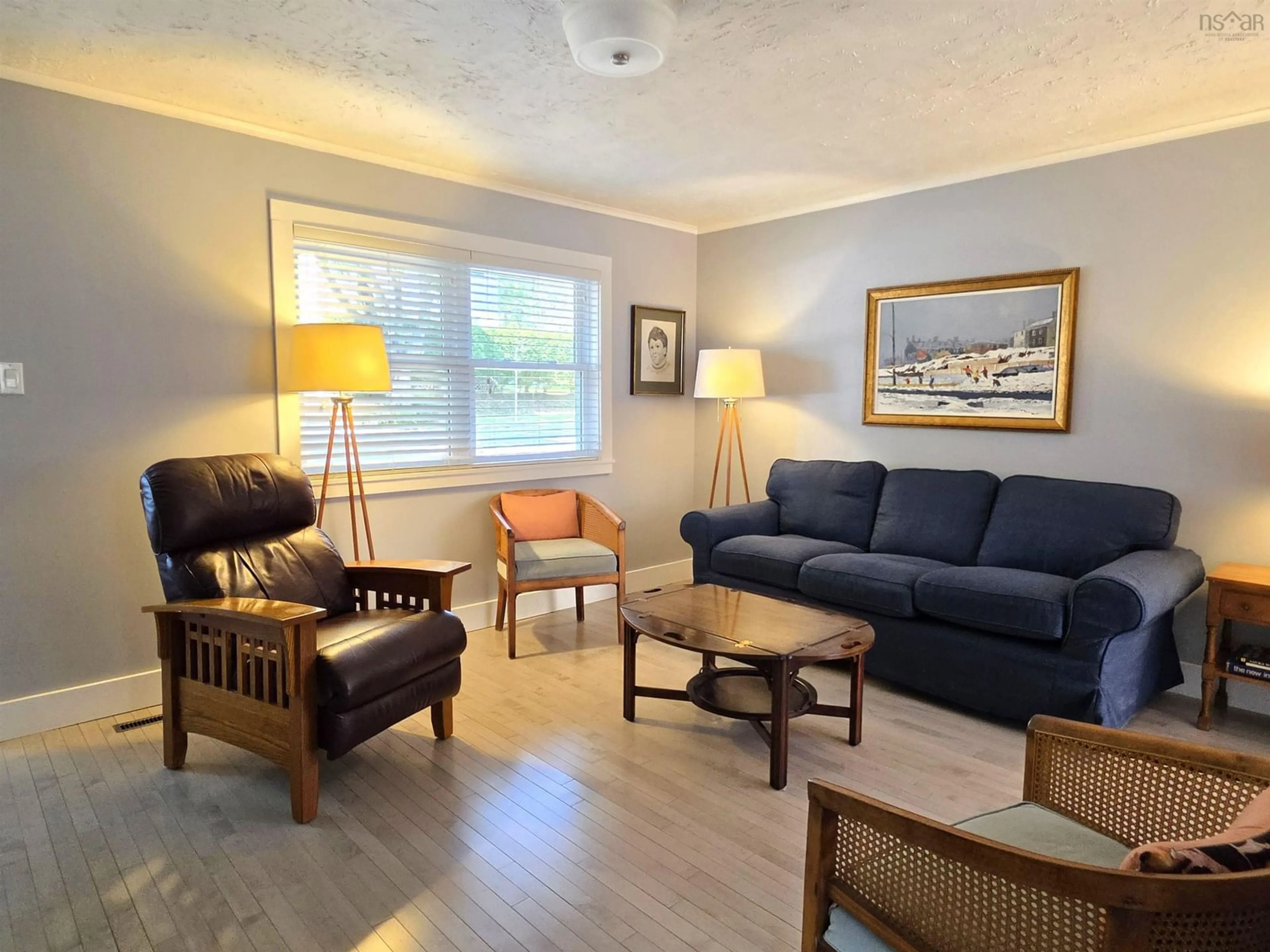 Living room with furniture, wood/laminate floor for Albert St #3617, Halifax Nova Scotia B3K 3N7