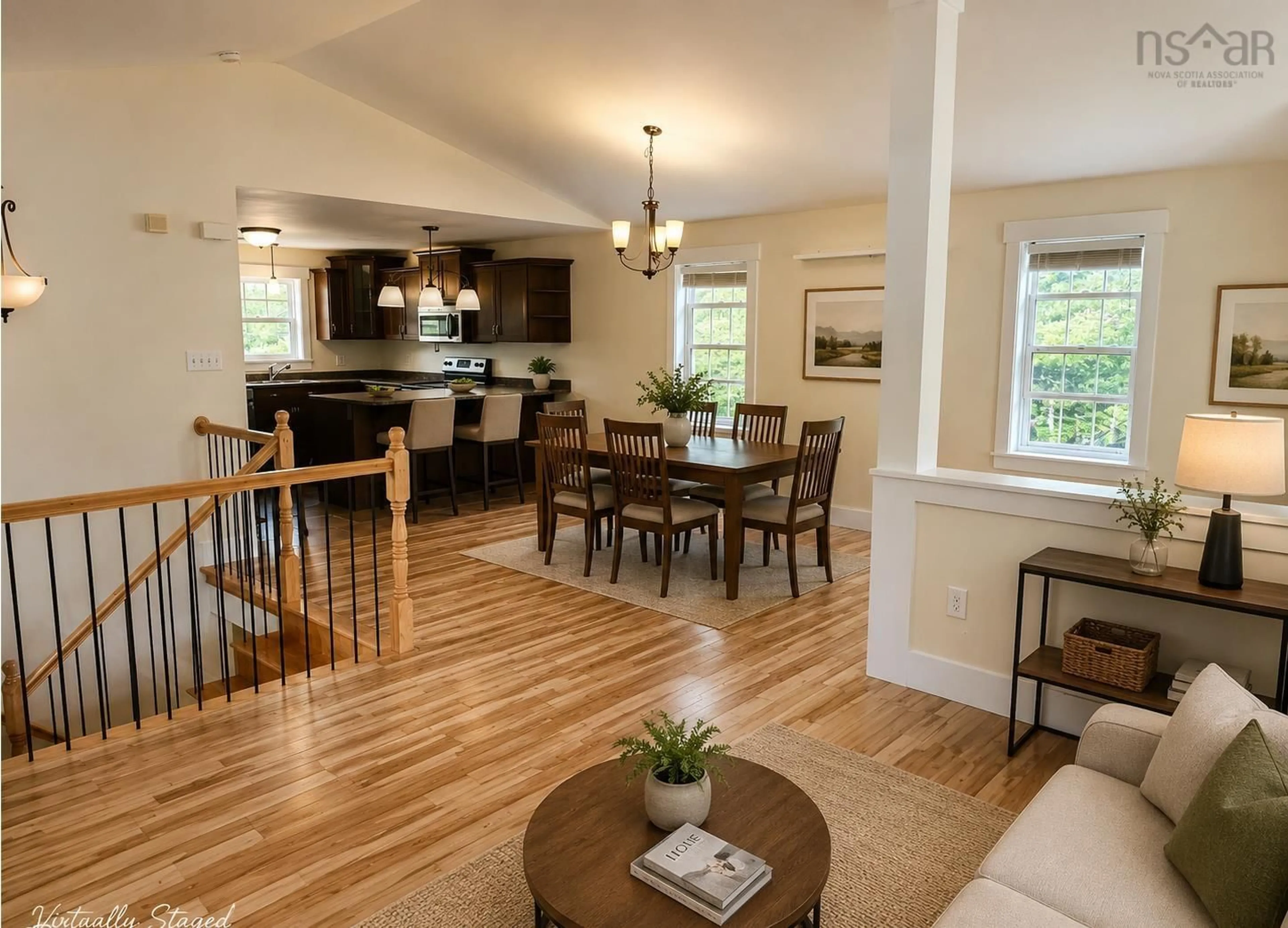 Open concept kitchen, wood/laminate floor for 10 Hayley Lane Lane, Beaver Bank Nova Scotia B4G 1A6