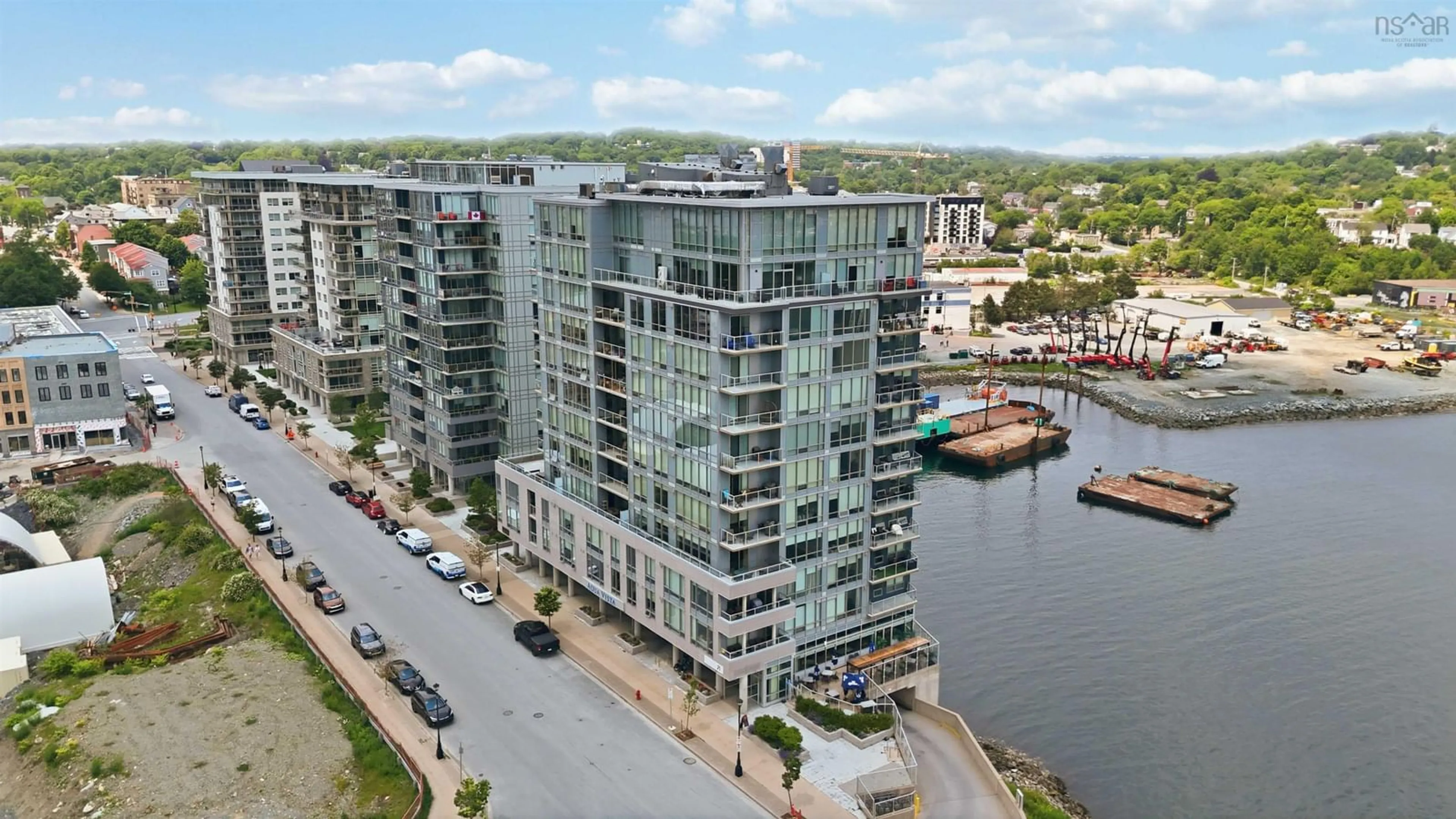 A pic from outside/outdoor area/front of a property/back of a property/a pic from drone, water/lake/river/ocean view for 67 Kings Wharf Pl #403, Dartmouth Nova Scotia B2Y 0C6