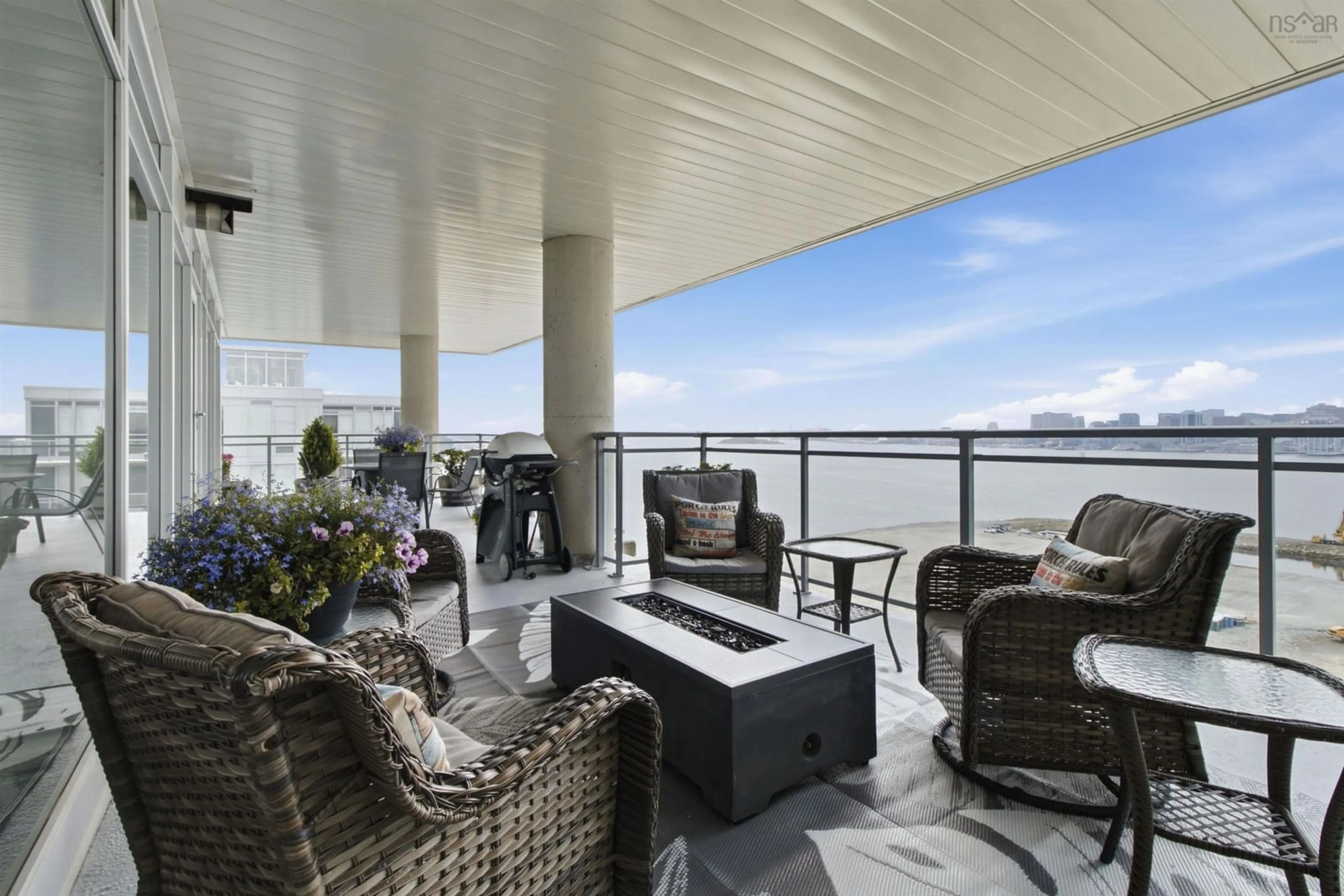 Patio, water/lake/river/ocean view for 31 Kings Wharf Pl #1203, Dartmouth Nova Scotia B2Y 0C1