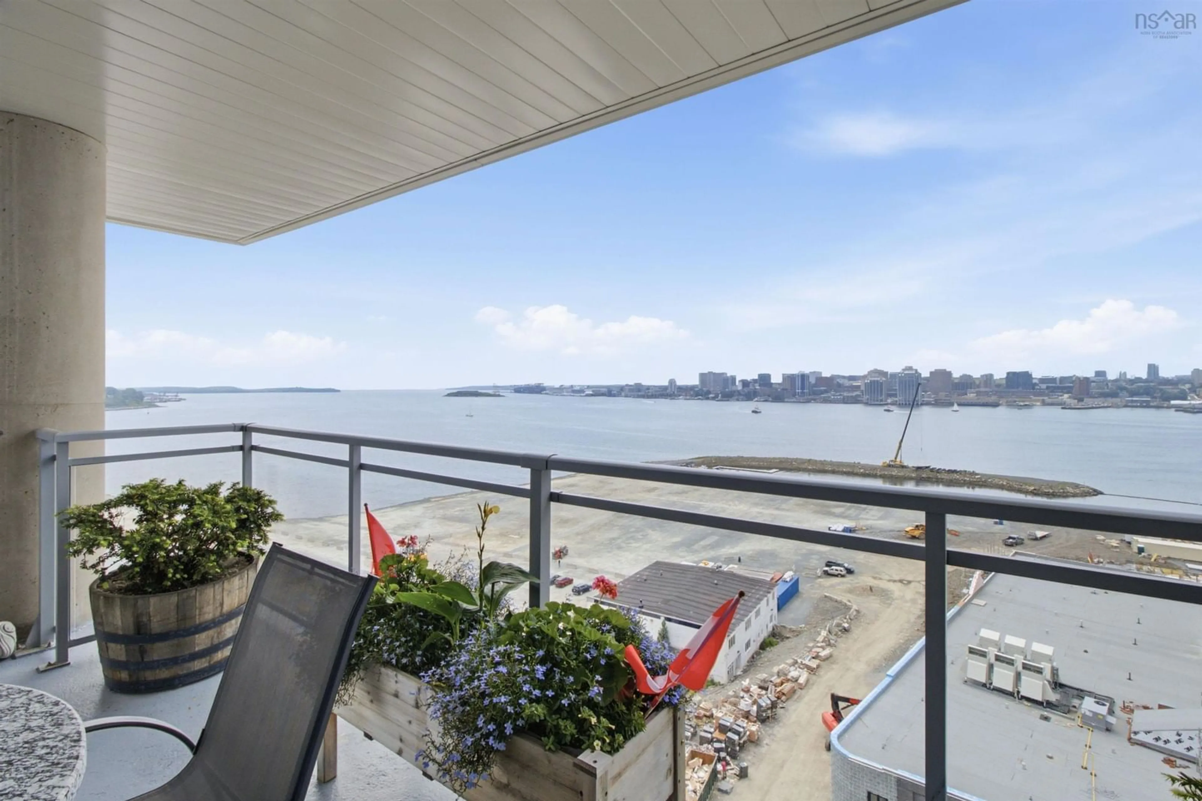 Balcony in the apartment, water/lake/river/ocean view for 31 Kings Wharf Pl #1203, Dartmouth Nova Scotia B2Y 0C1