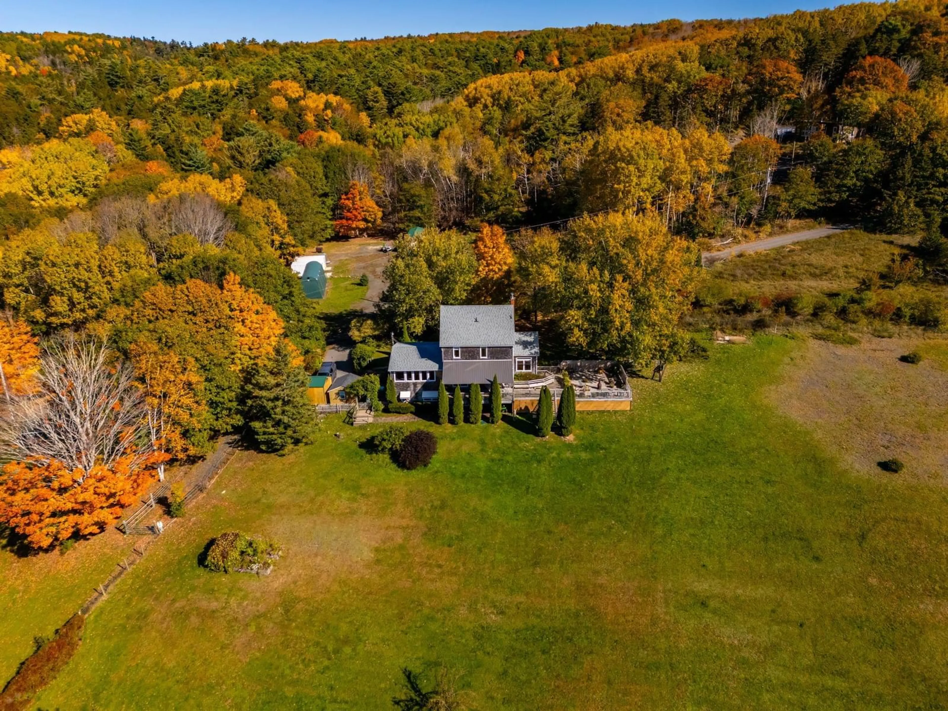 A pic from outside/outdoor area/front of a property/back of a property/a pic from drone, mountain view for 481 Chute Rd, Bear River Nova Scotia B0S 1B0