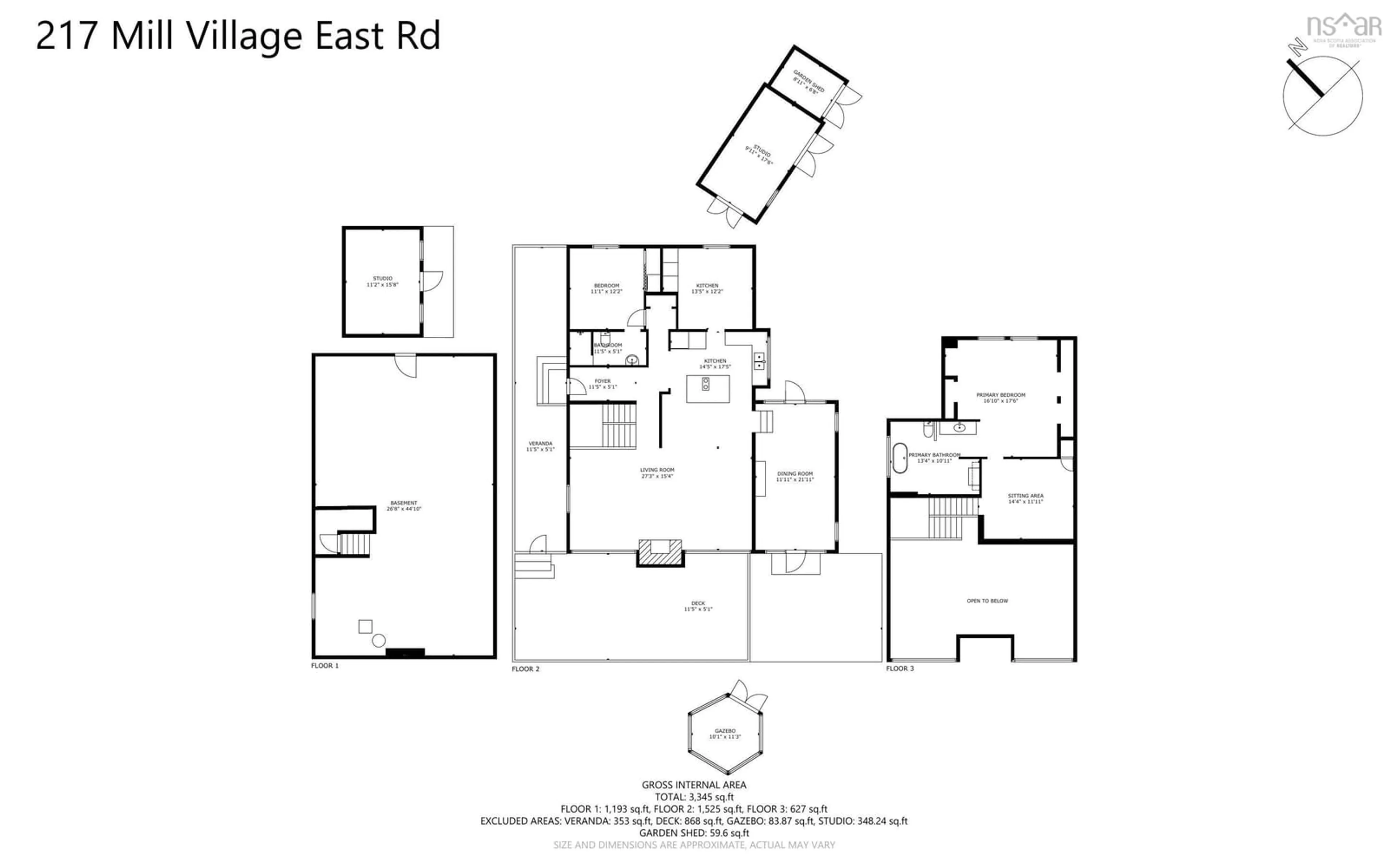 Floor plan for 217 Mill Village East Rd, Mill Village Nova Scotia B0J 2H0