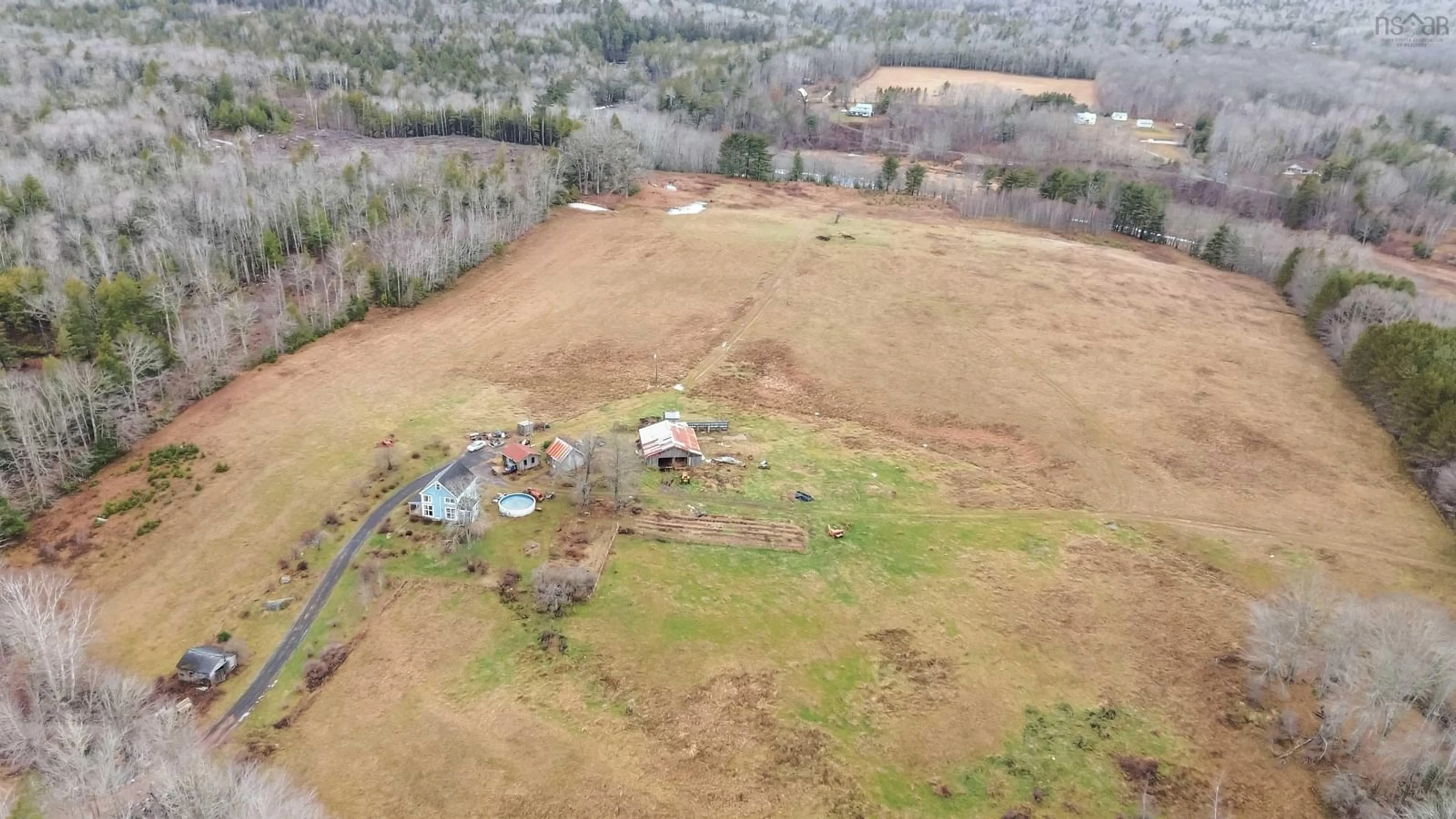 A pic from outside/outdoor area/front of a property/back of a property/a pic from drone, building for 227 Landry Lane, Upper Falmouth Nova Scotia B0P 1P0