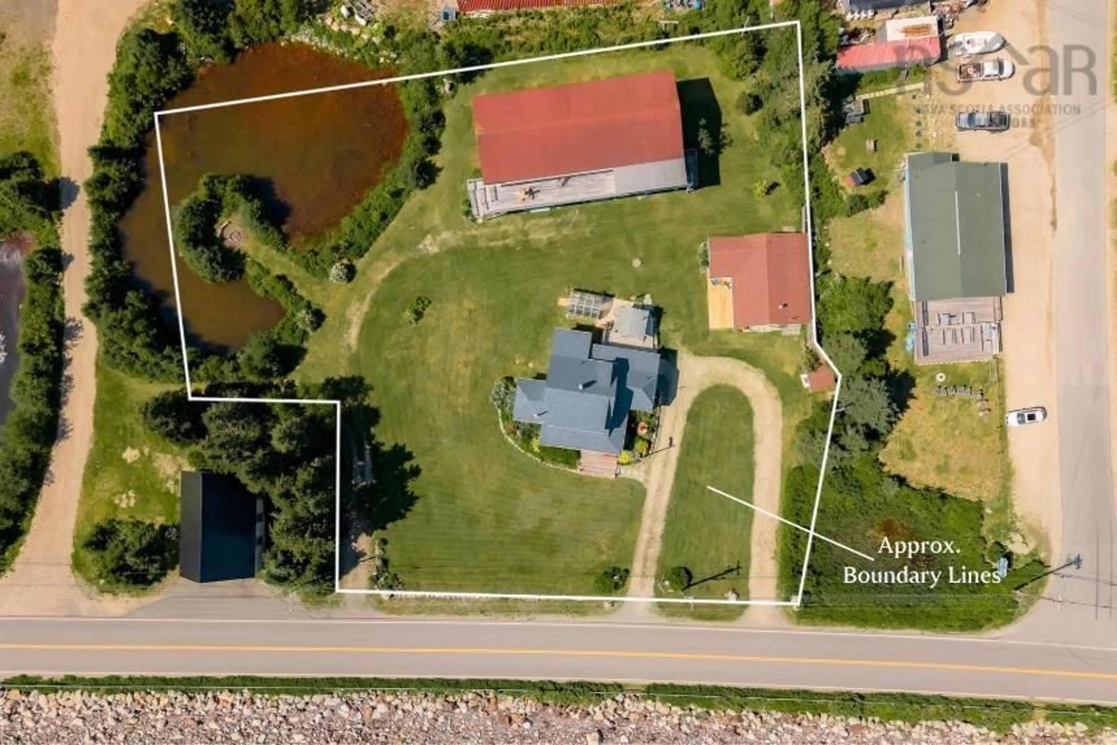 A pic from outside/outdoor area/front of a property/back of a property/a pic from drone, street for 5264 & 5266 Highway 329, Blandford Nova Scotia B0J 1T0
