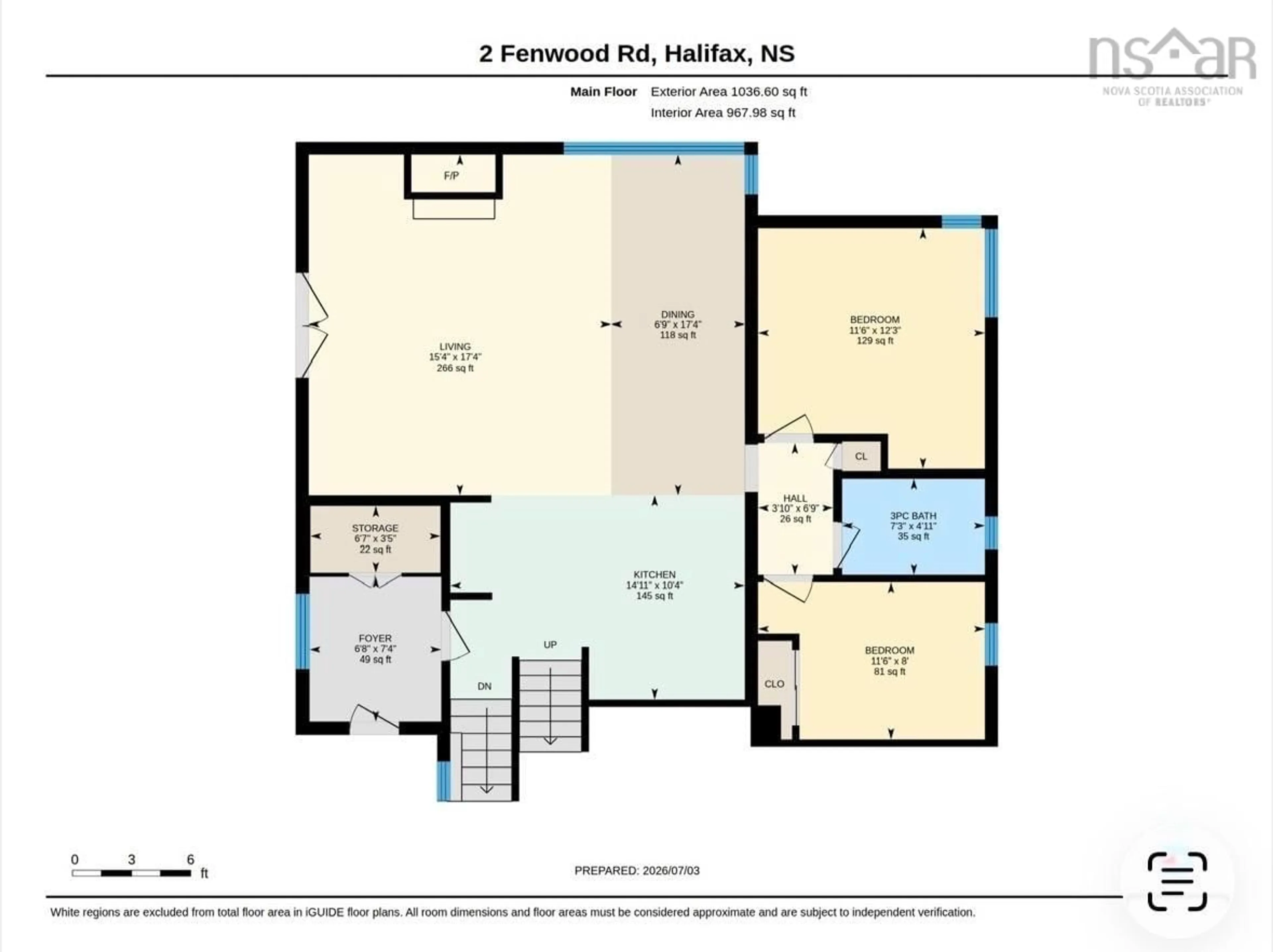 Floor plan for 2 Fenwood Rd, Halifax Nova Scotia B3N 1G8
