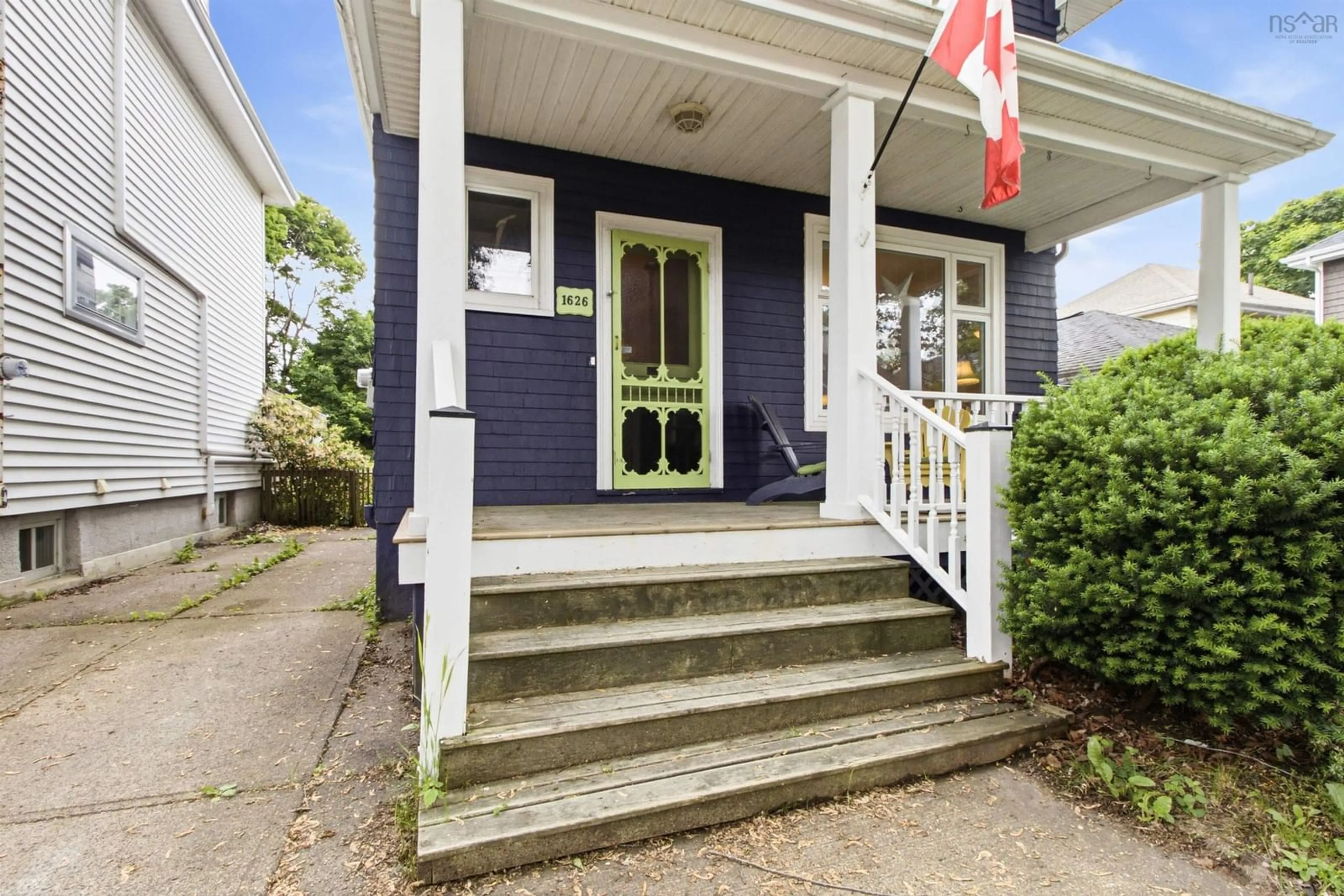Home with vinyl exterior material, street for 1626 Preston St, Halifax Peninsula Nova Scotia B3H 3V1