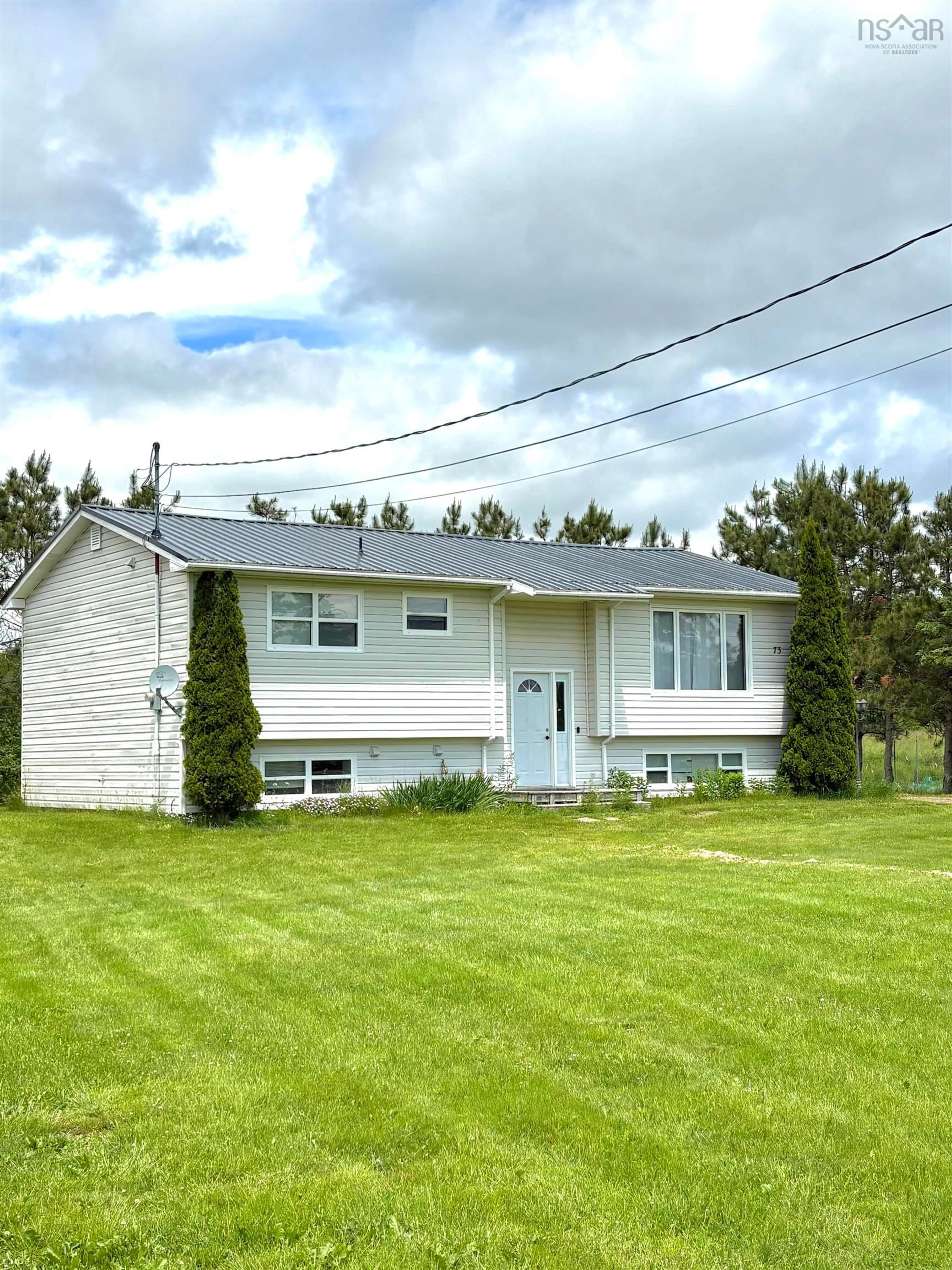 Home with vinyl exterior material, street for 73 Staples Brook Rd, Debert Nova Scotia B0M 1G0