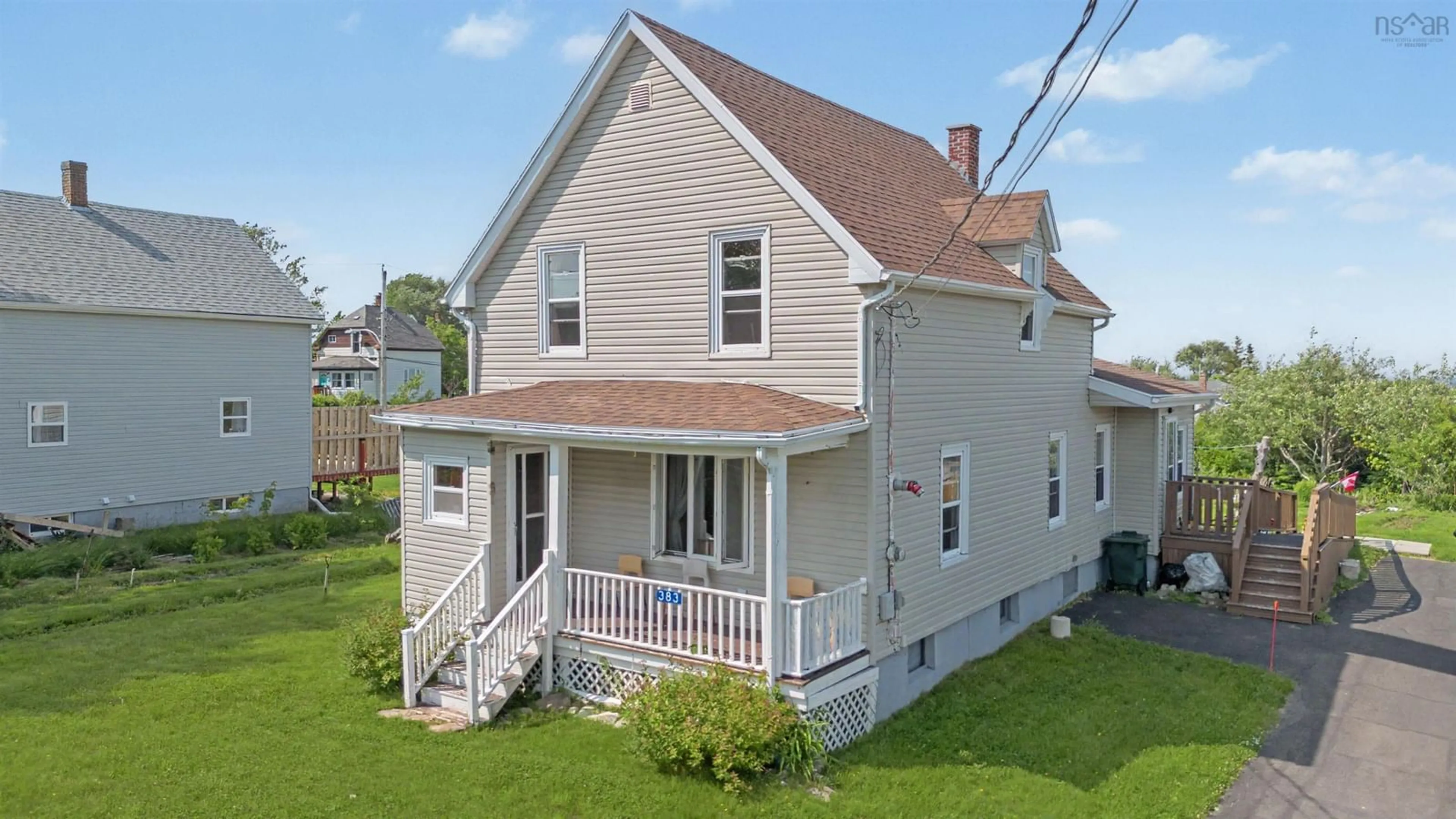 A pic from outside/outdoor area/front of a property/back of a property/a pic from drone, unknown for 383 Kings Rd, Dominion Nova Scotia B1G 1G9