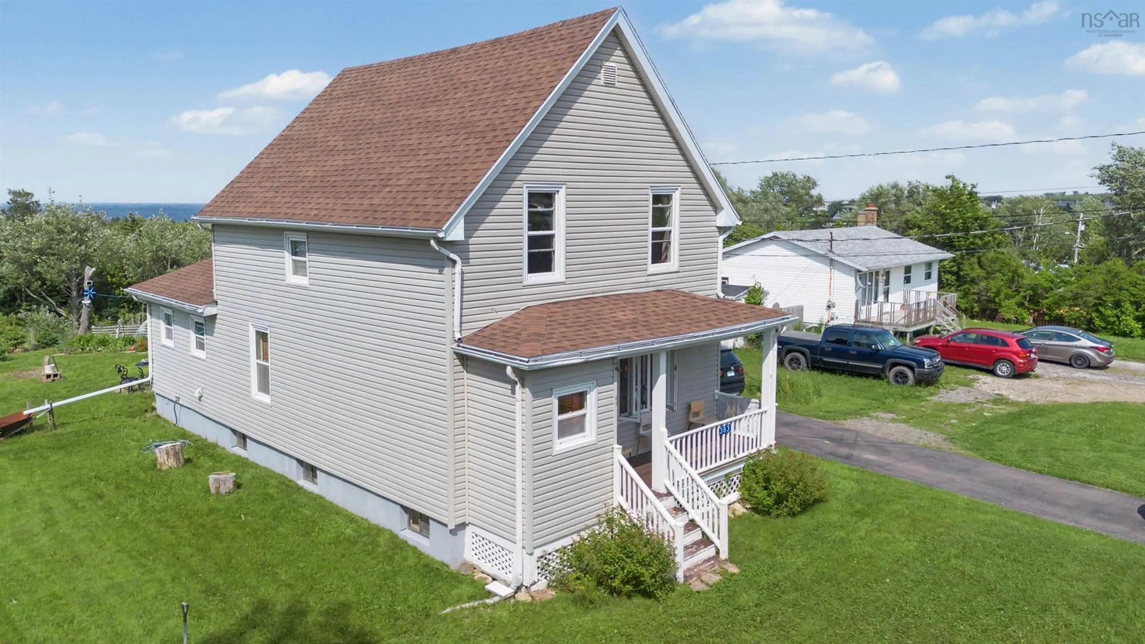 A pic from outside/outdoor area/front of a property/back of a property/a pic from drone, building for 383 Kings Rd, Dominion Nova Scotia B1G 1G9