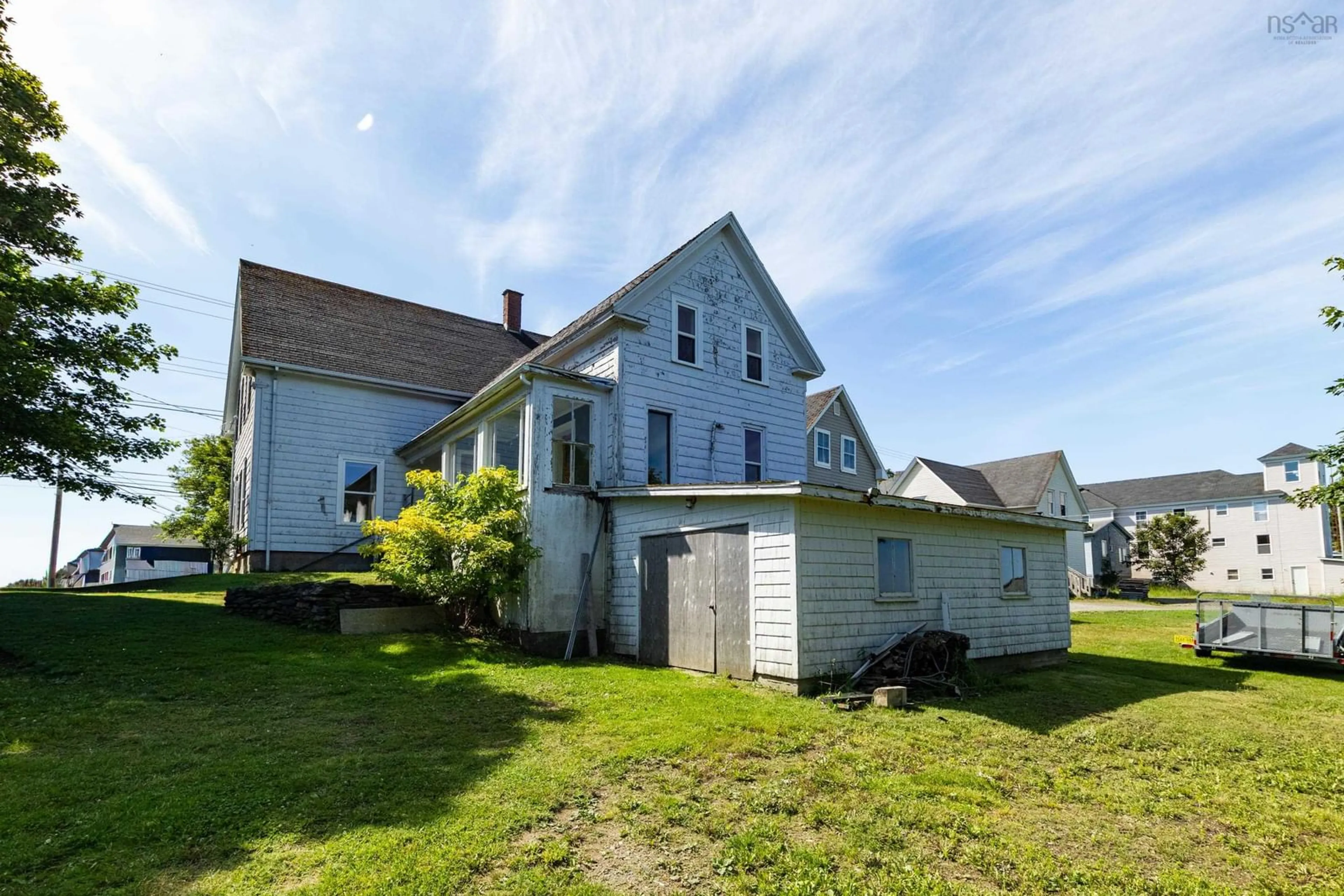 A pic from outside/outdoor area/front of a property/back of a property/a pic from drone, building for 8201 Highway 1, Meteghan Nova Scotia B0W 2J0