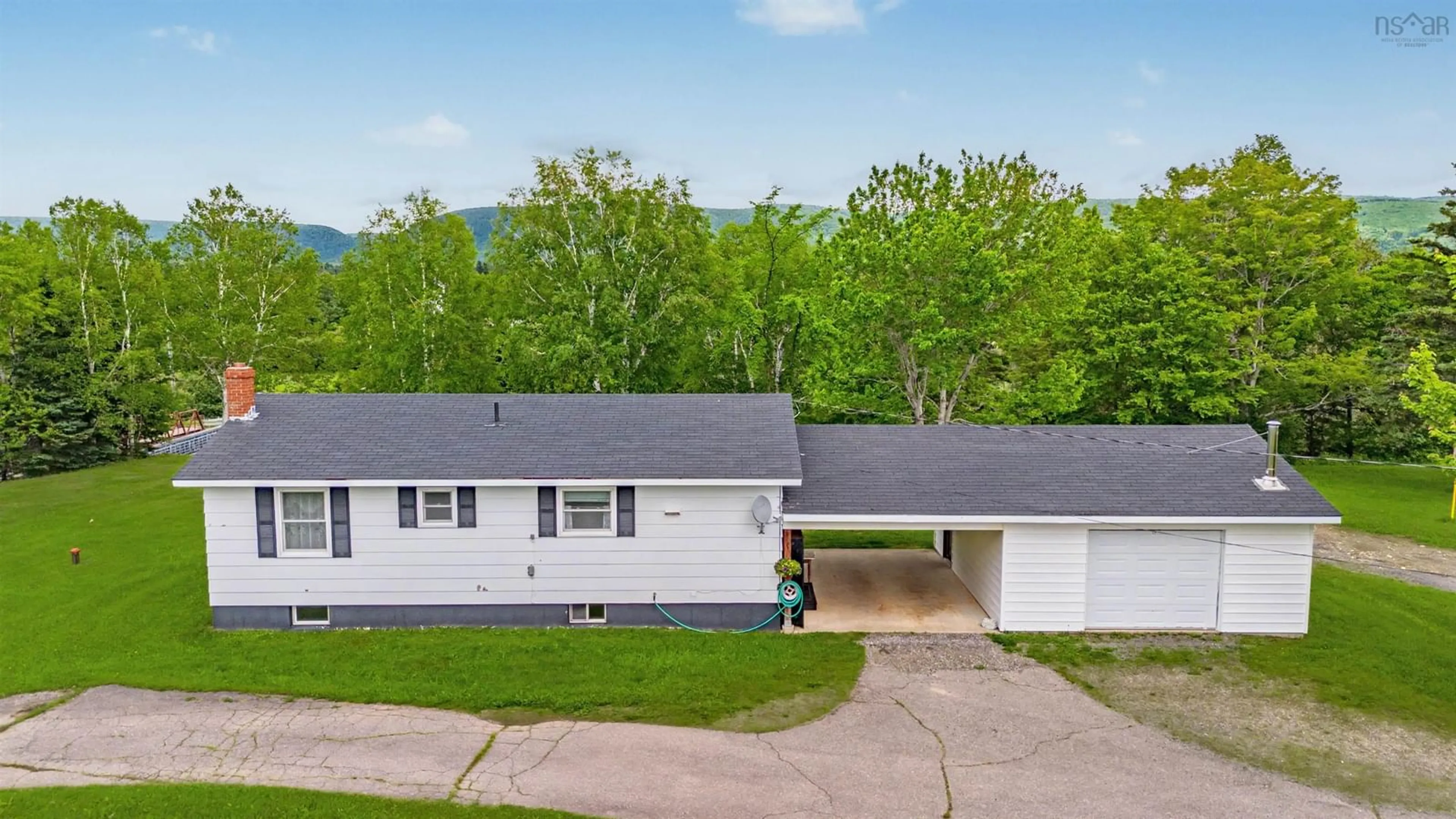 A pic from outside/outdoor area/front of a property/back of a property/a pic from drone, mountain view for 88 Church Cross Rd, Middle River Nova Scotia B0E 1B0