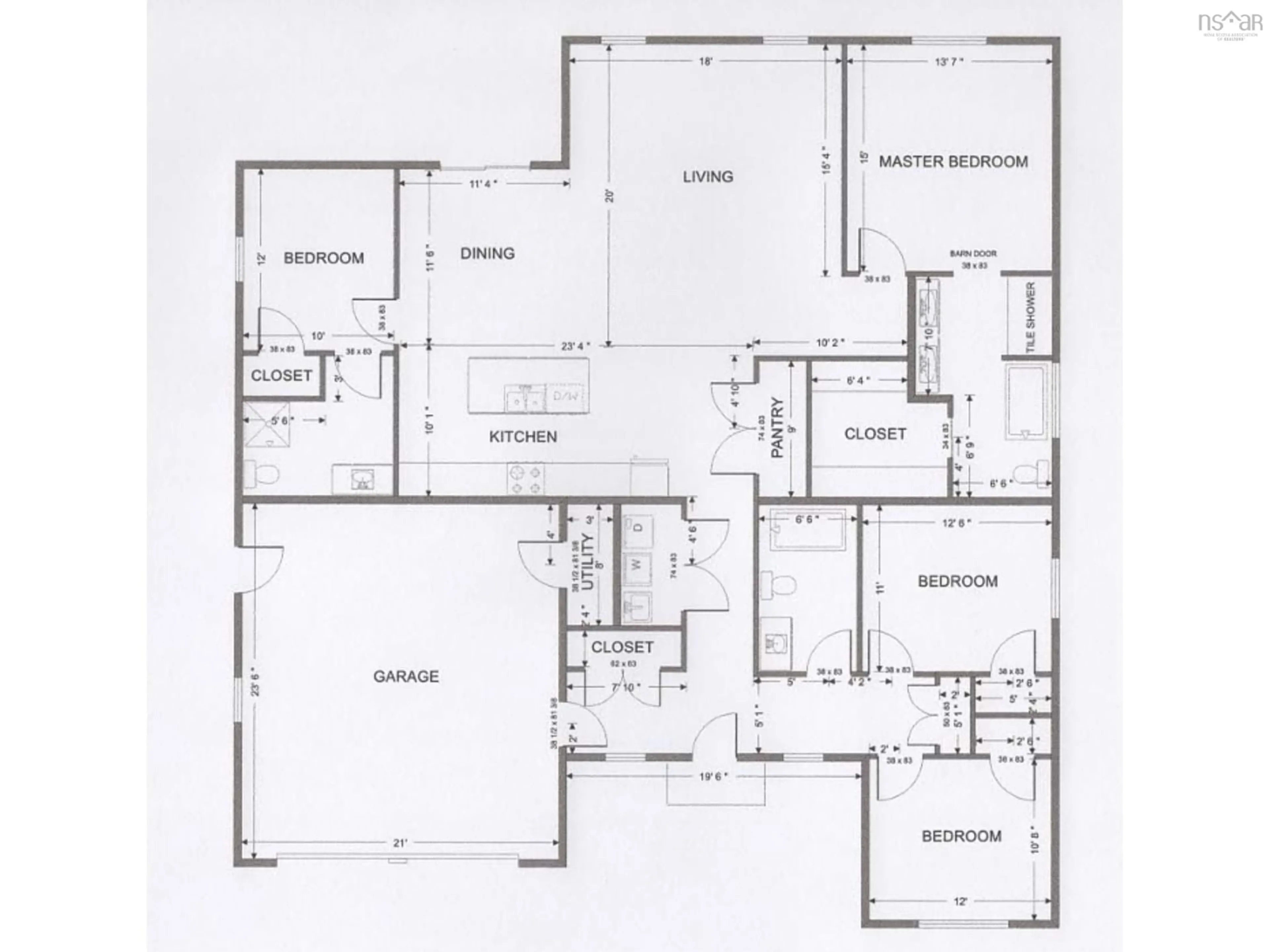 Floor plan for 46 Kearne Ave, Kingston Nova Scotia B0P 1R0