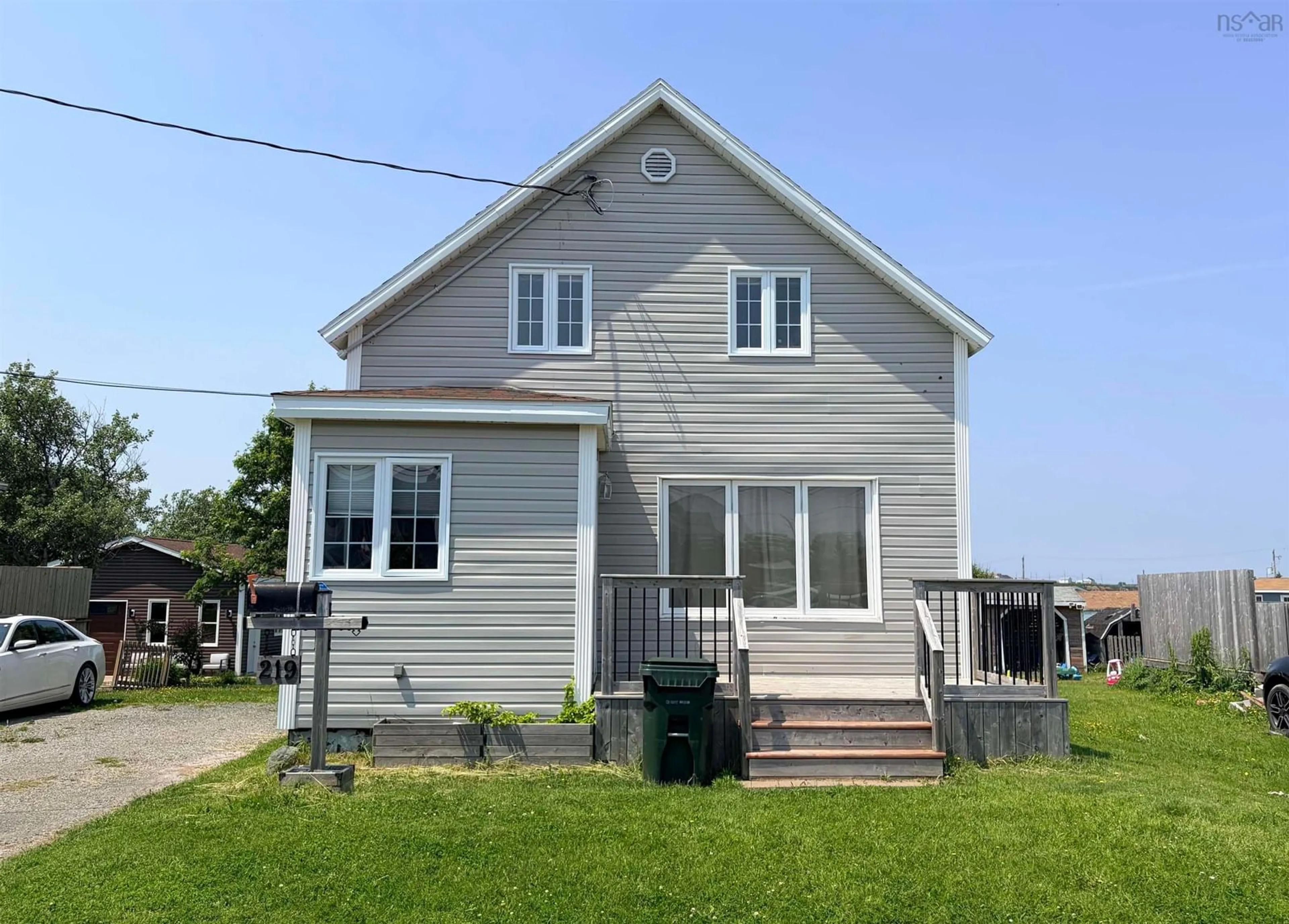 Home with vinyl exterior material, street for 219 Brookland St, Glace Bay Nova Scotia B1A 1N4