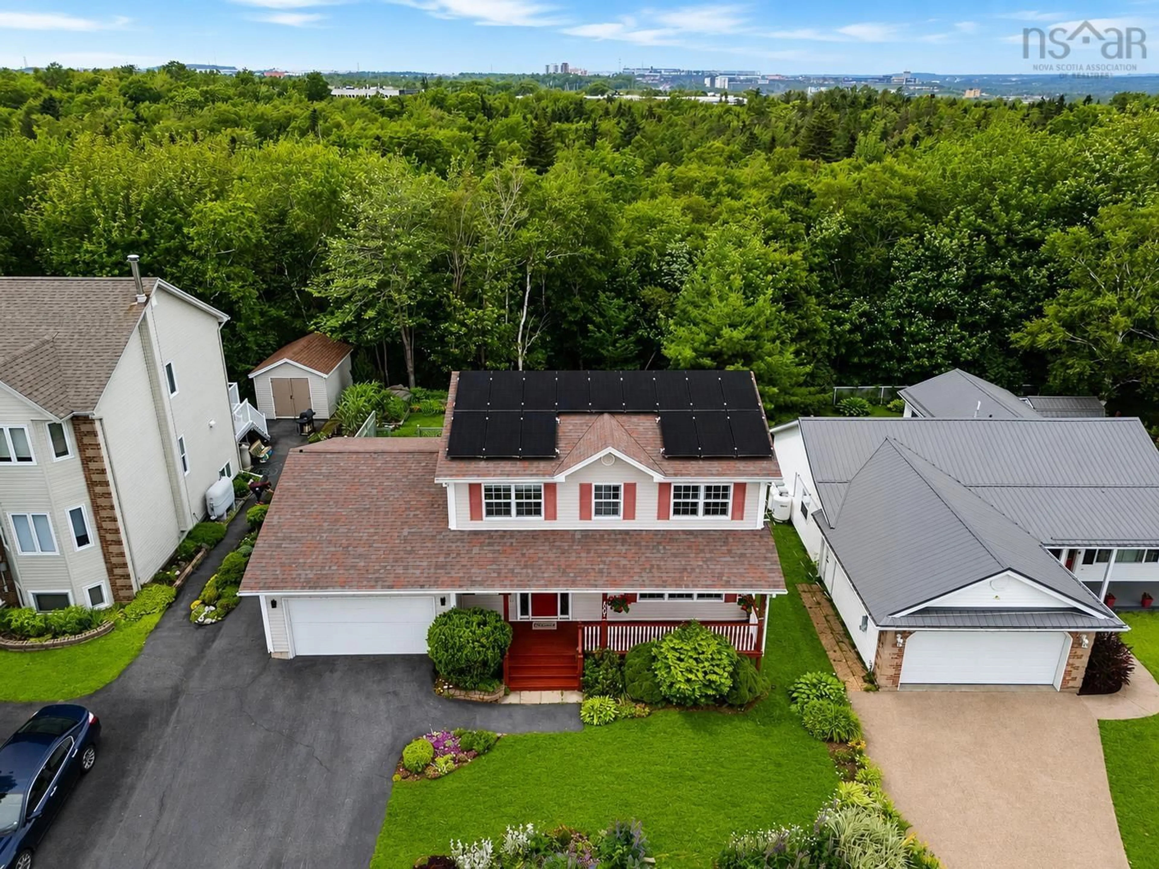 A pic from outside/outdoor area/front of a property/back of a property/a pic from drone, street for 107 Lancaster Dr, Dartmouth Nova Scotia B3A 4X8