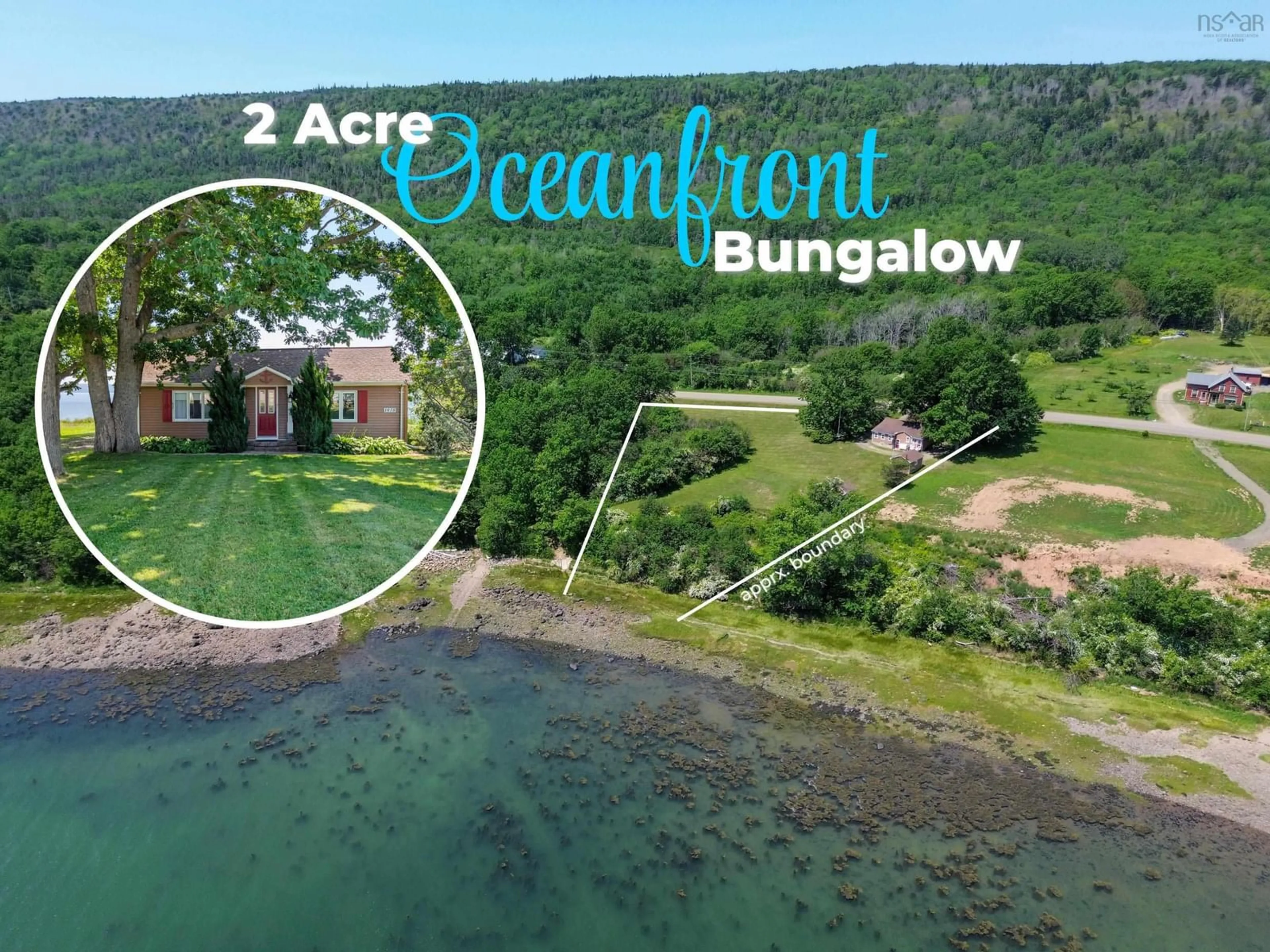 A pic from outside/outdoor area/front of a property/back of a property/a pic from drone, water/lake/river/ocean view for 1878 Granville Road, Port Wade Nova Scotia B0S 1A0